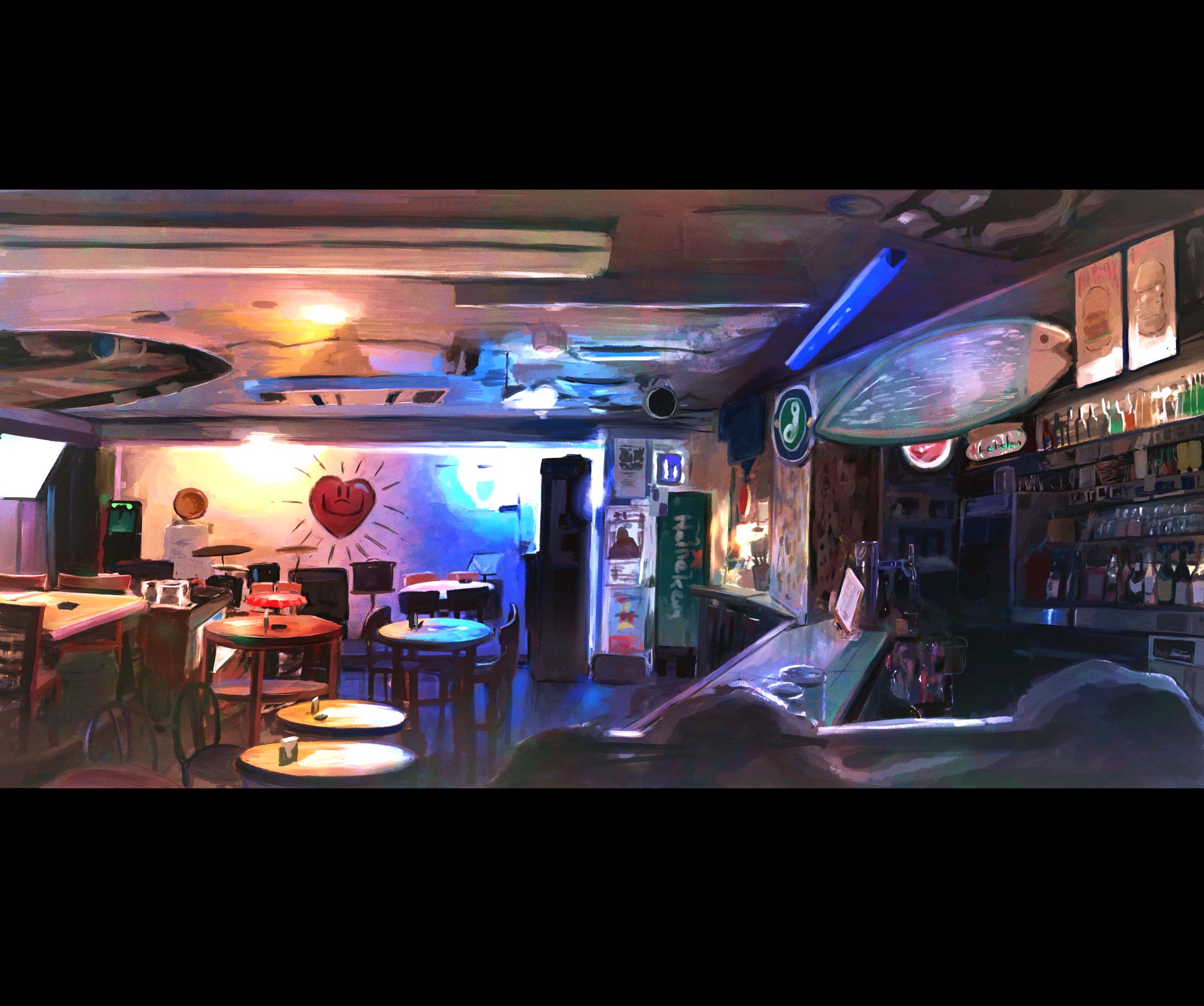 バー店内イラスト-1