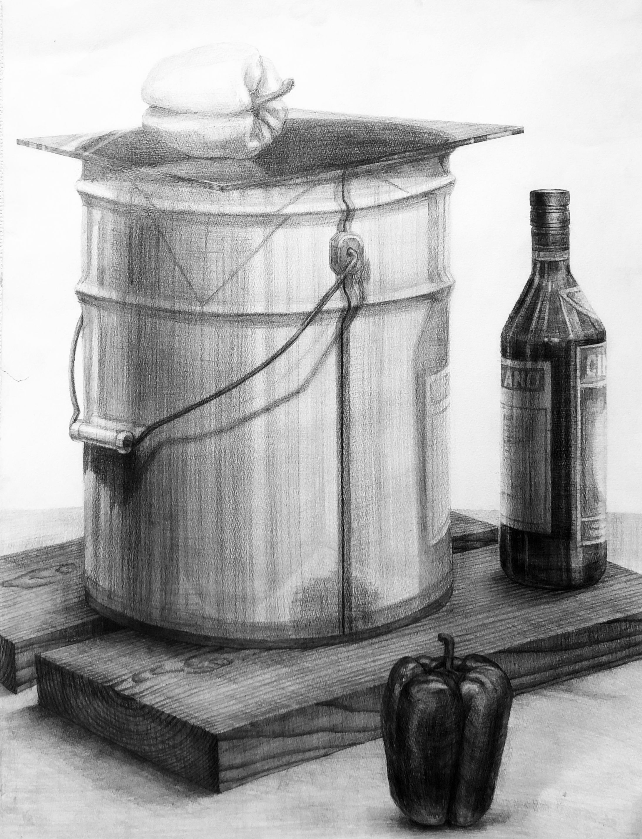 静物画デッサン-1