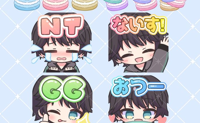 マカロン様 Twitchスタンプ＆バッジ