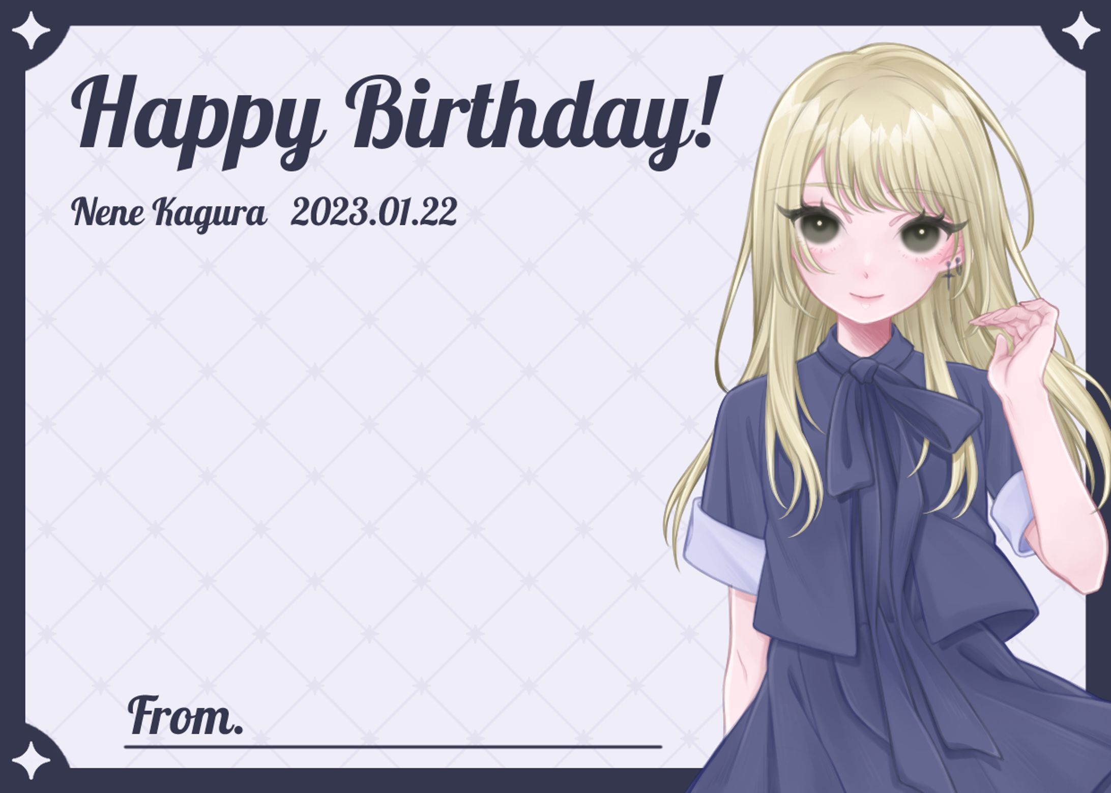 【ご依頼】神楽寧々さん2023年生誕メッセージカード-1
