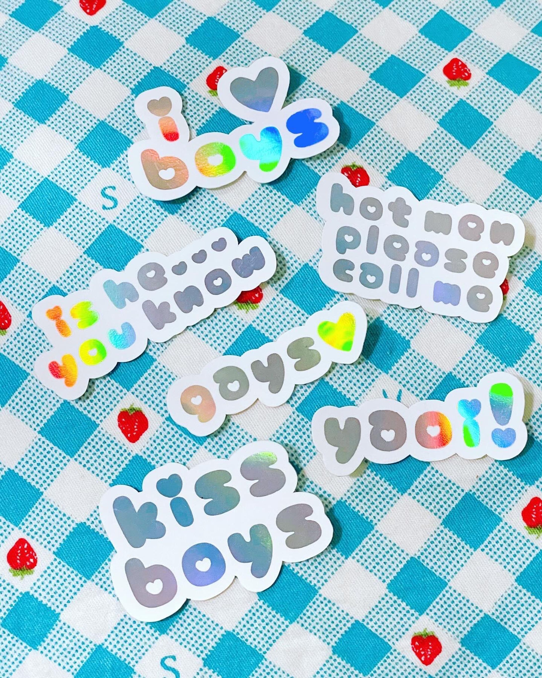 i heart boys/i heart girls foil stickers-1