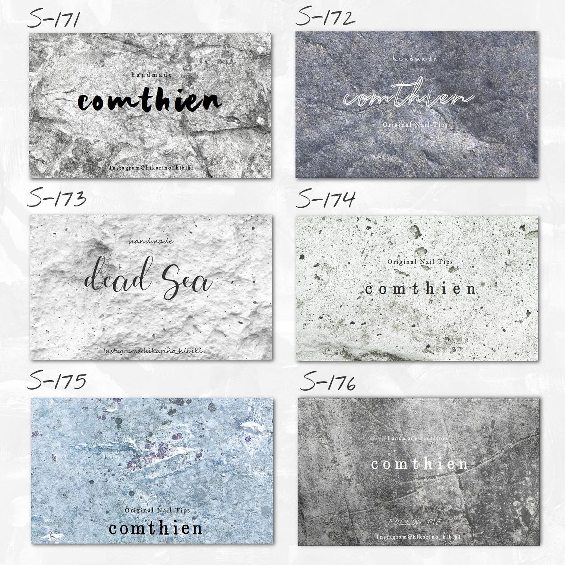 ﻿
﻿  アクセサリーやネイルチップの台紙としてもご好評の「simple」シリーズ。﻿
モノトーンや大理石、ラフなストーン地などが特に人気です。﻿
1枚をセルフカット→2台紙化もOK。﻿
﻿
※30枚(＝カット後ハーフ60台紙分)：1,240円　から﻿
﻿
同じシリーズは﻿
#響のシンプル﻿
﻿
---------------﻿
#hikarino_hibiki﻿
#ハンドメイド台紙﻿
#アクセサリー台紙﻿
#ピアス台紙﻿
#ネイルチップ台紙﻿
#ネイルチップ﻿
#ハンドメイドピアス﻿
#ハンドメイド ﻿
#ハンドメイドアクセサリー﻿
#名刺﻿
#名刺デザイン﻿
#名刺作成﻿
#ミンネで販売中﻿
#minneで販売中﻿
#メルカリ出品中﻿
#名刺作成﻿
#ショップカード﻿
#ショップシール﻿
#ショップタグ﻿
#サンキューカード﻿
#サンキューシール﻿
#名刺オーダー﻿
#オーダーメイド名刺﻿
#ハンドメイド好きさんと繋がりたい﻿
#ハンドメイド部﻿
#ハンドメイド作家-1