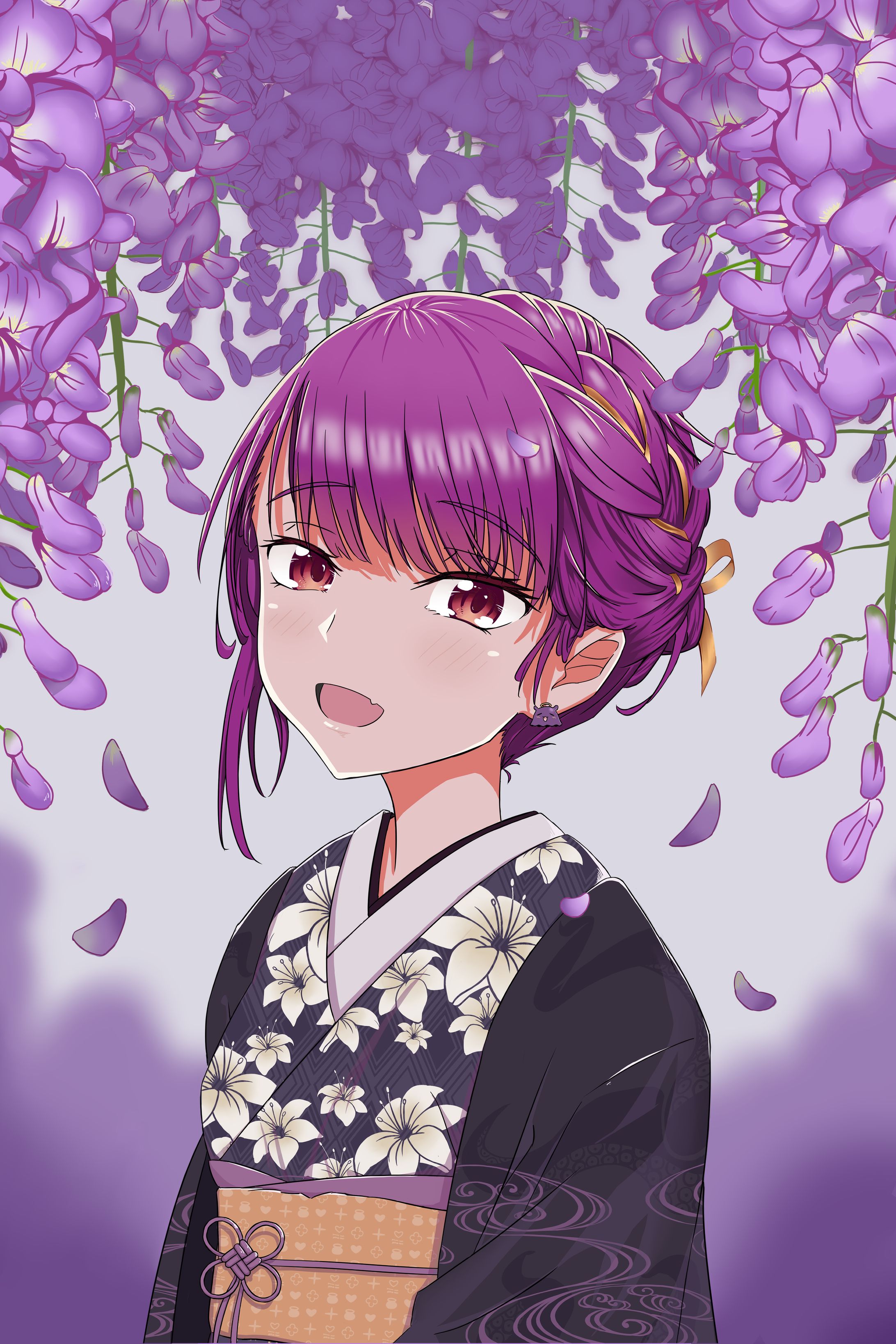 花と少女と浴衣-1
