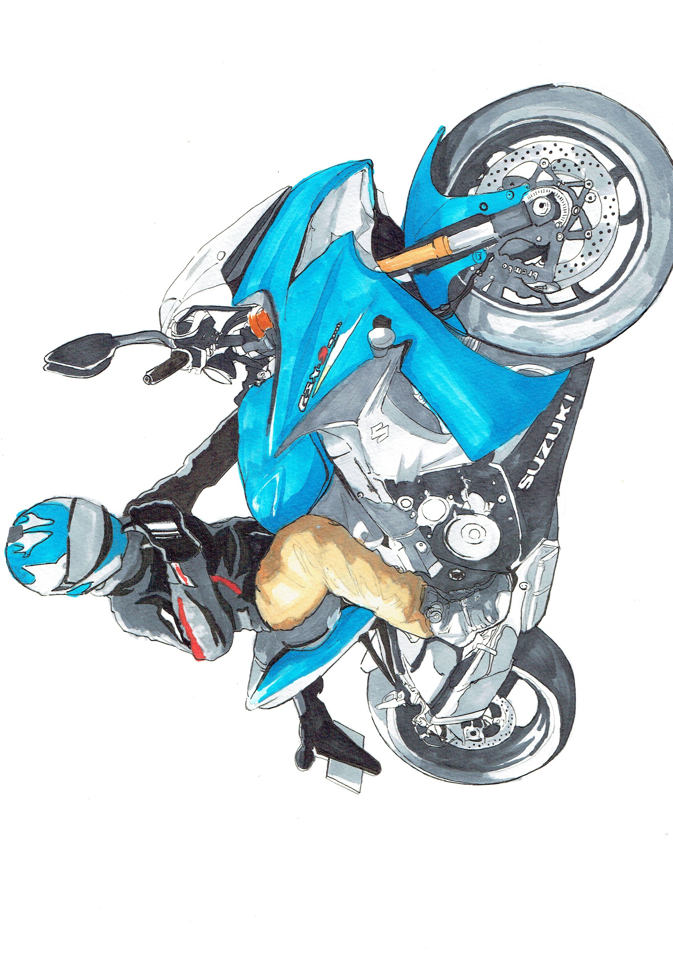 バイクイラスト制作-1