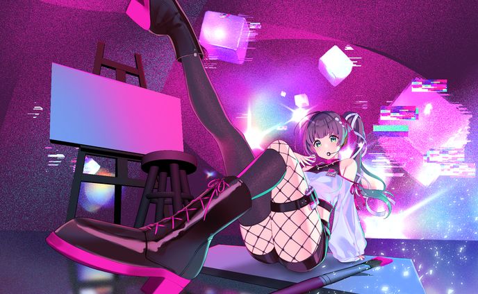編屋さつき FightingMyWay 歌ってみたイラスト