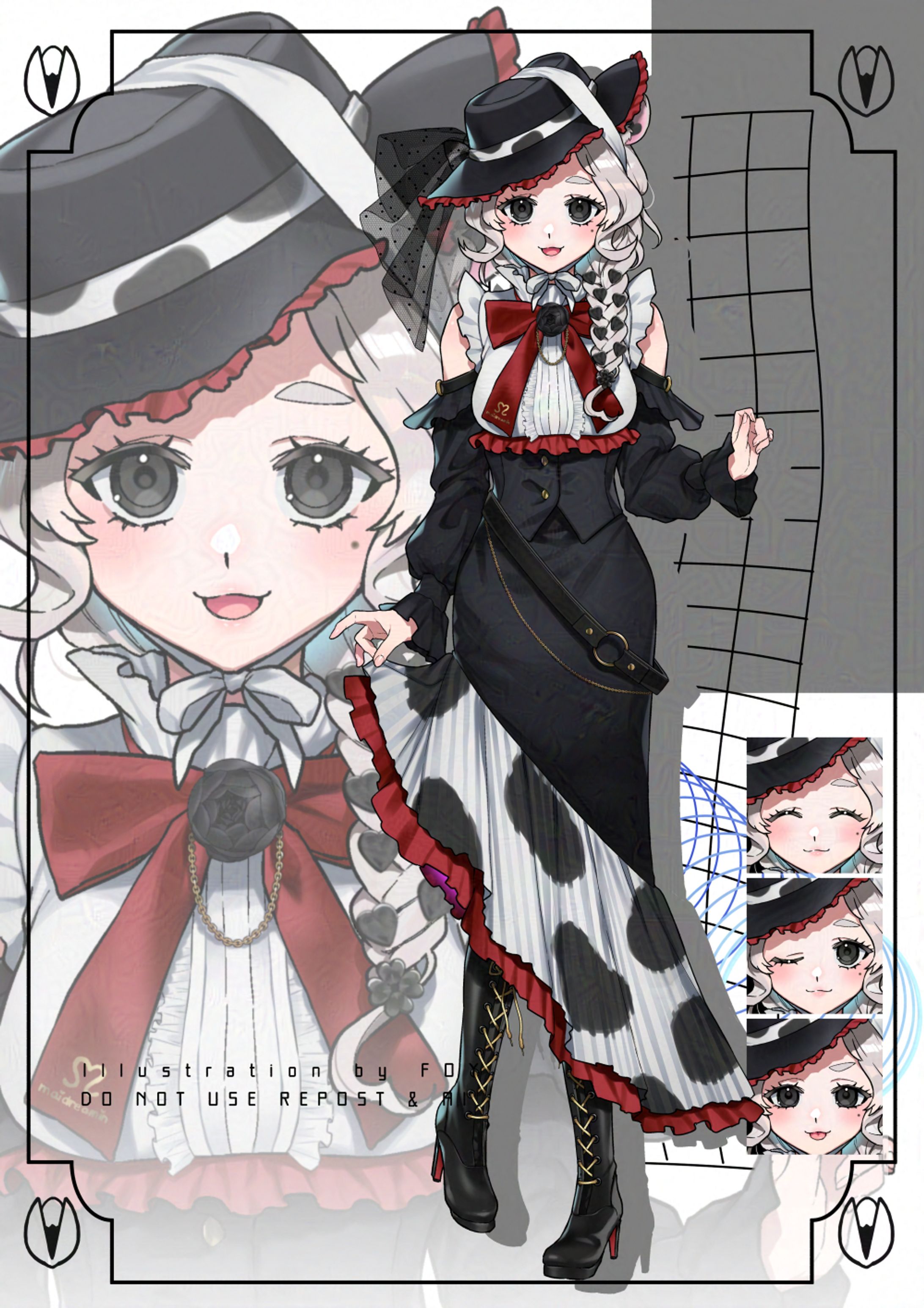 無限大プロモーション所属Vメイド 葉夢星まめだいふく お呼ばれ衣装立ち絵-1