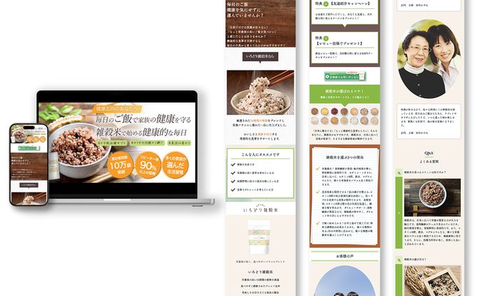雑穀米のLP（ペライチ）