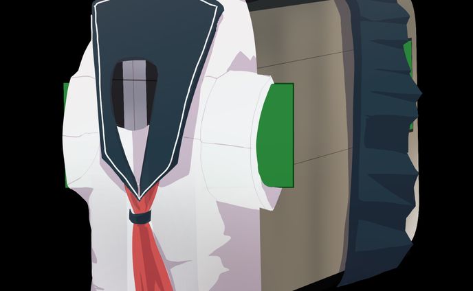 セーラー服を着た自動改札機