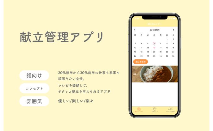 献立管理アプリ　