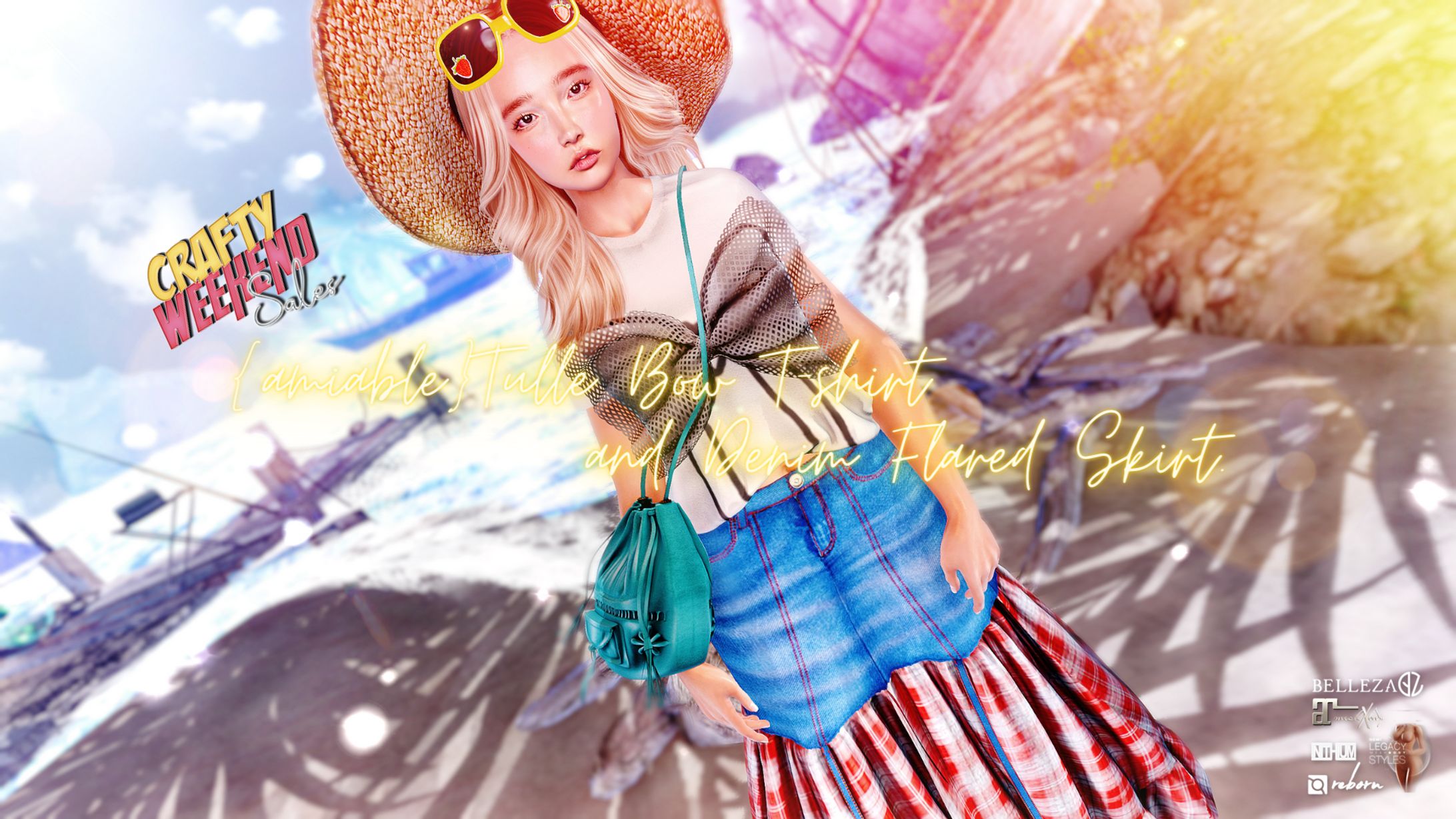 {amiable}Tulle Bow Tshirt &Flared Skirt@main store(CRAFTY WEEKEND SALE).-1