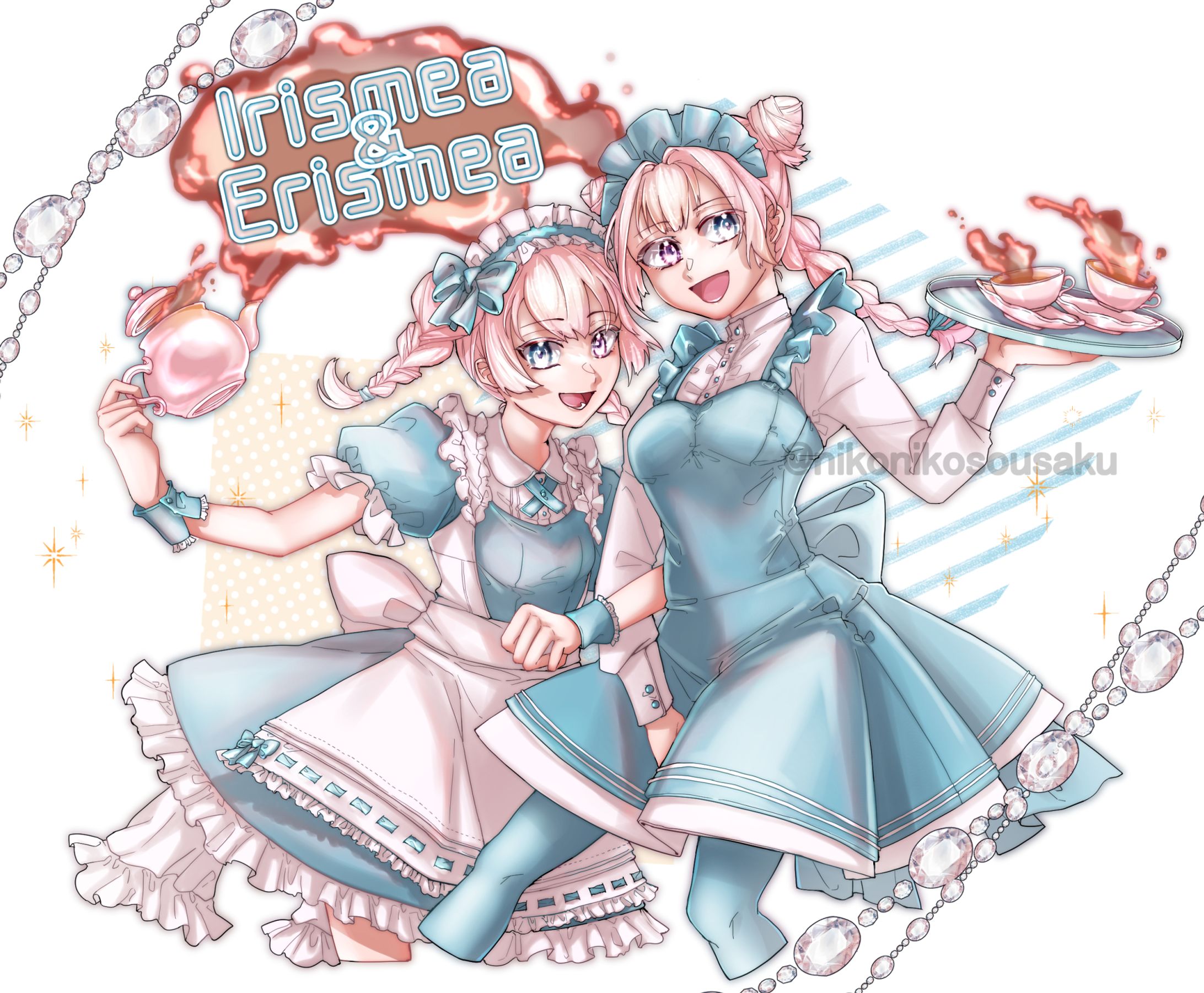一枚絵_双子メイド-1