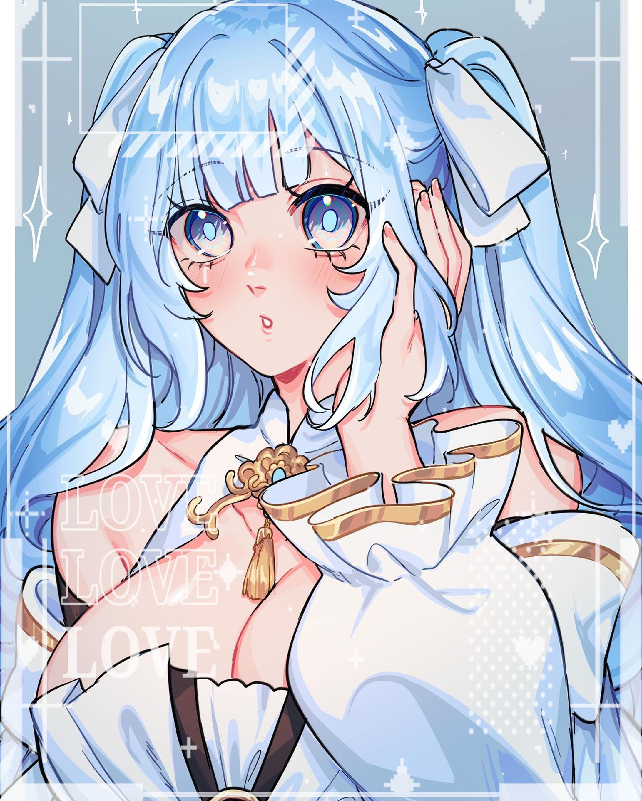 [commission] Sketch bust-up-1