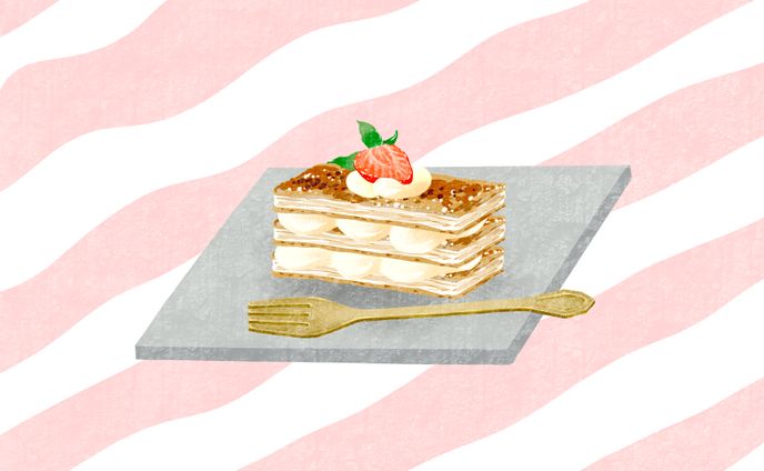 いちごのスイーツイラスト