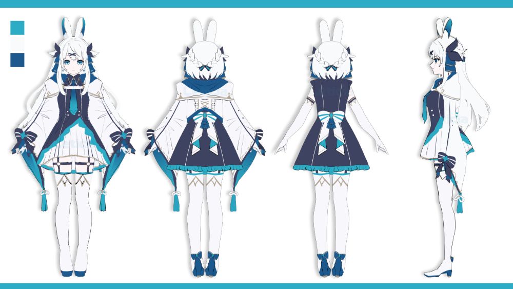 白うさぎ 三面図