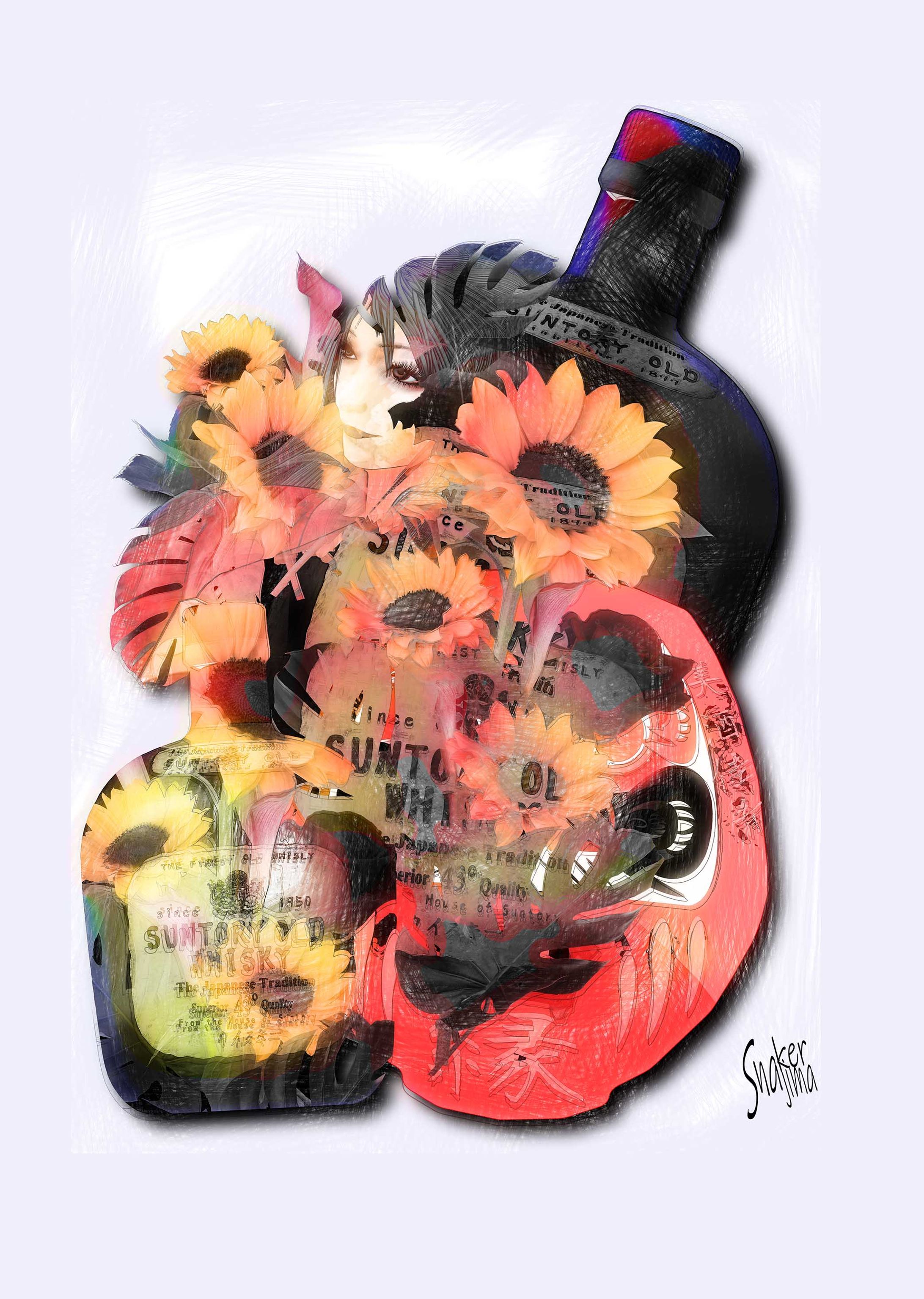 ダルマの夢と夏の花-1