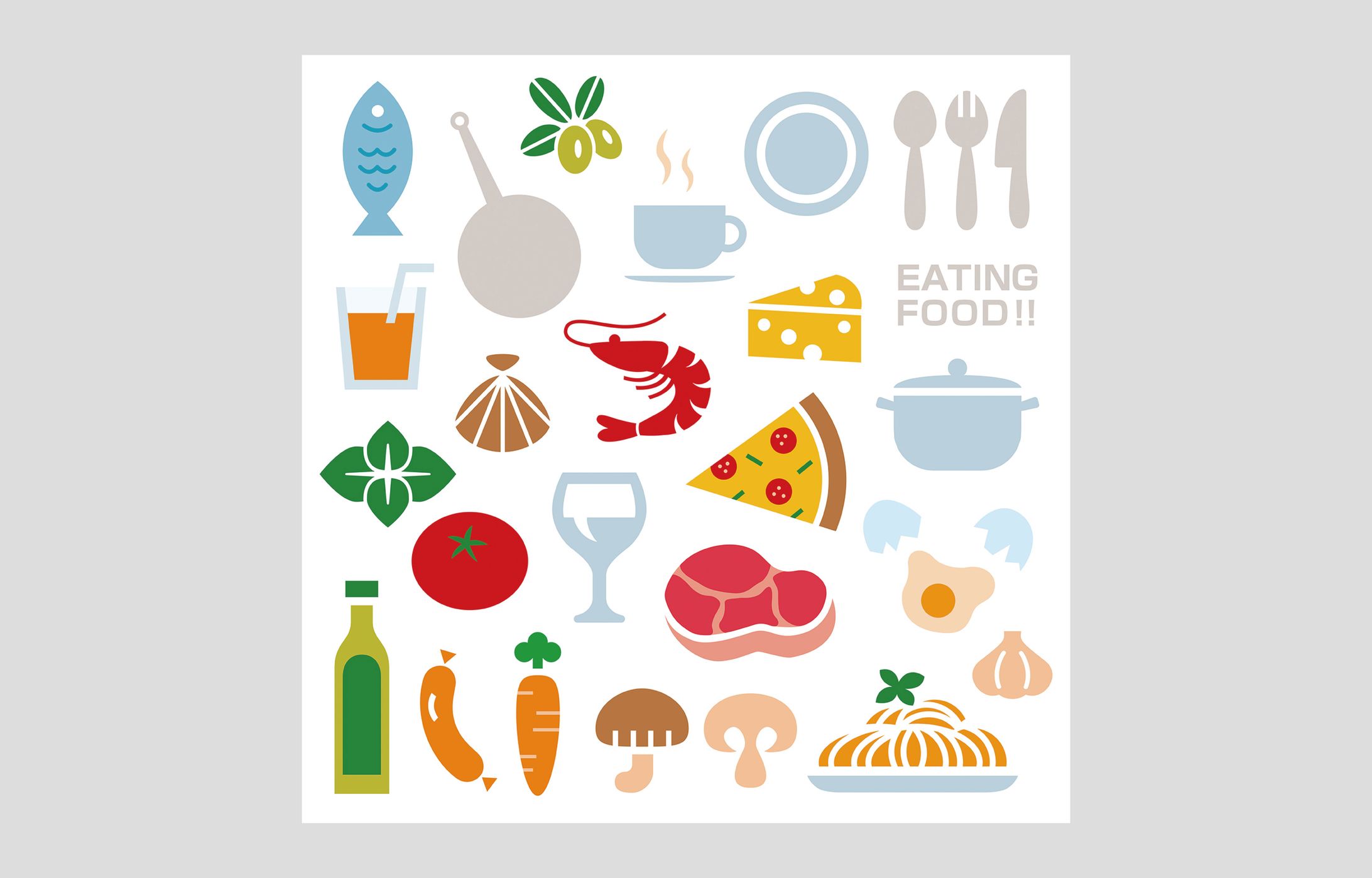 飲食店年賀状用ピクトグラム-1