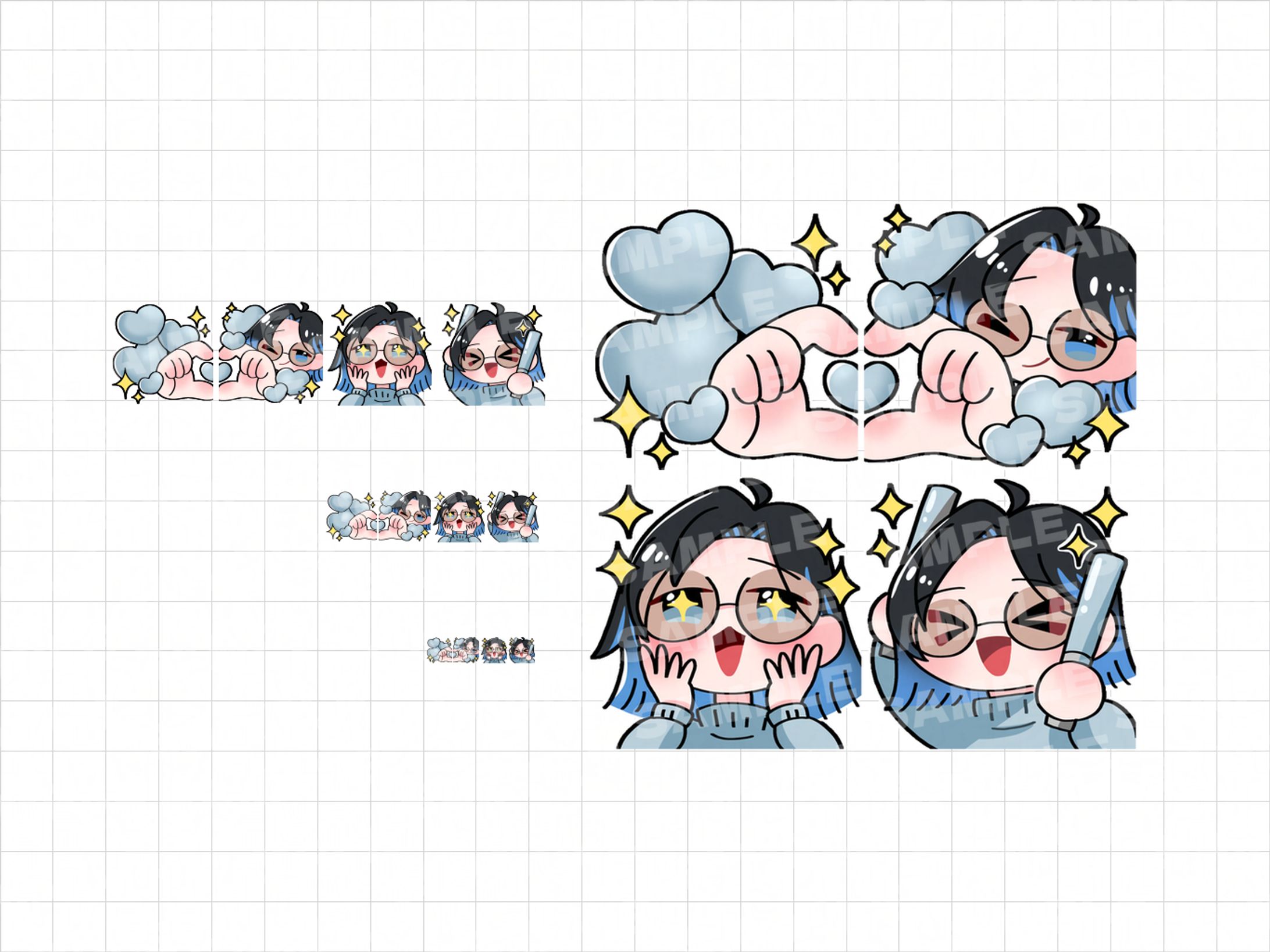 【works】Twitch Streamer/雨濯様【Twitch用スタンプ】-1