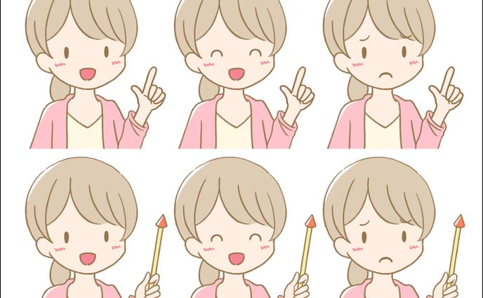 制作事例④ ブログ用イラスト（表情・アイテム差分あり）