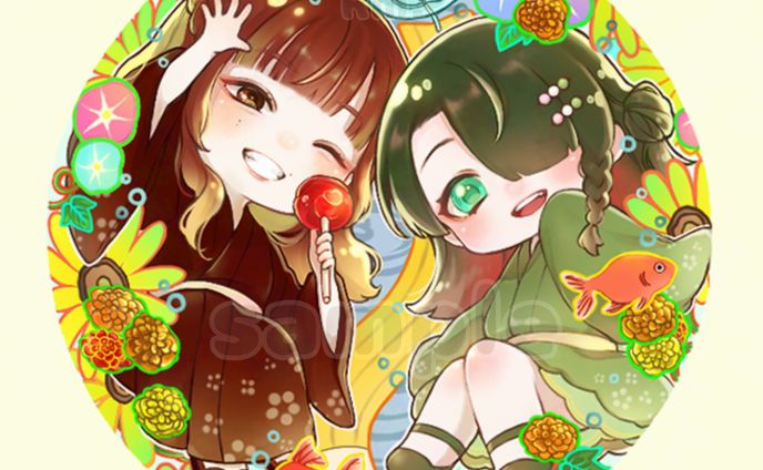 【オリジナル】イベント缶バッジ用〈夏〉