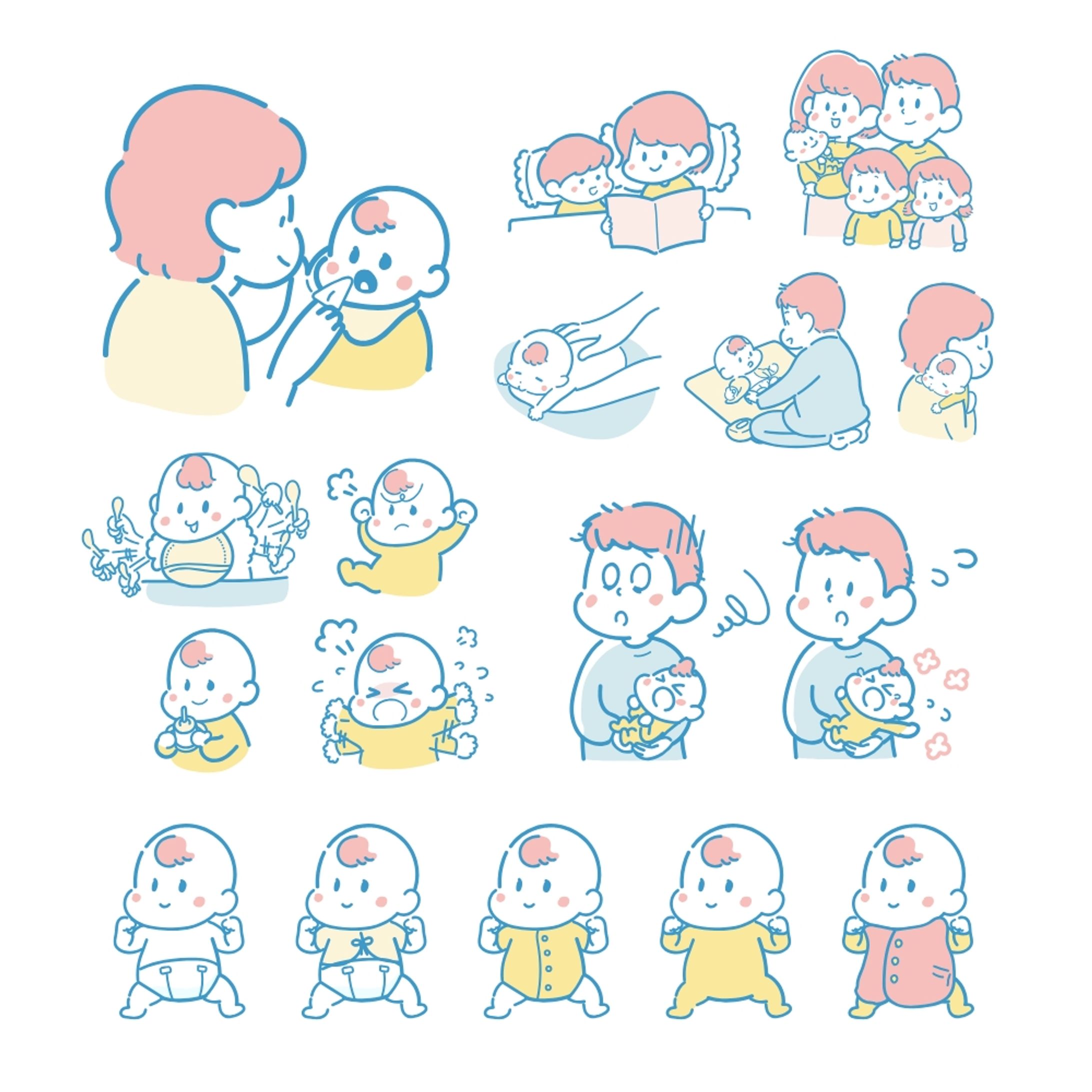 赤ちゃんの子育てシーン-1