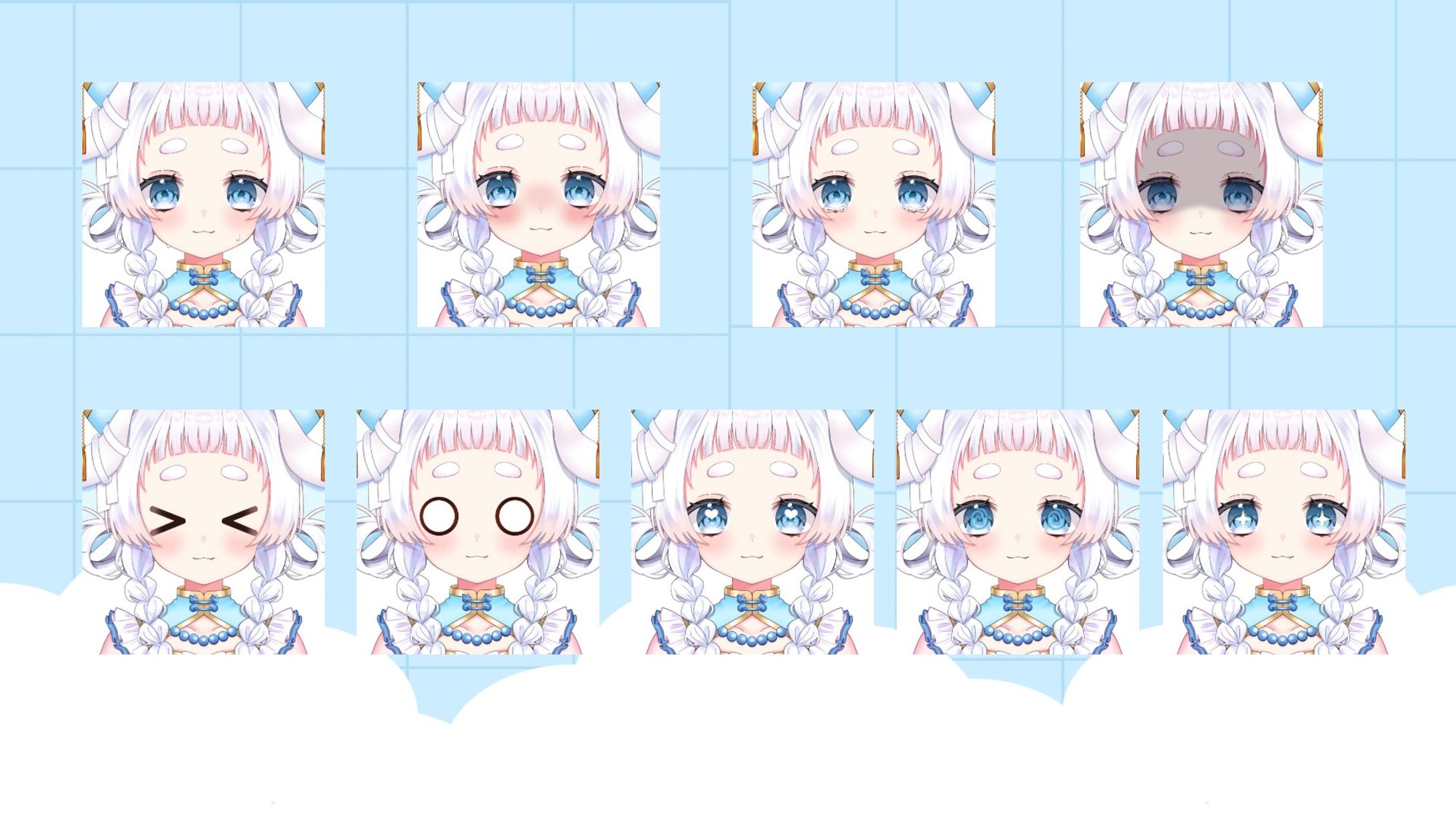 白兎しおちゃん（表情パーツ）-1