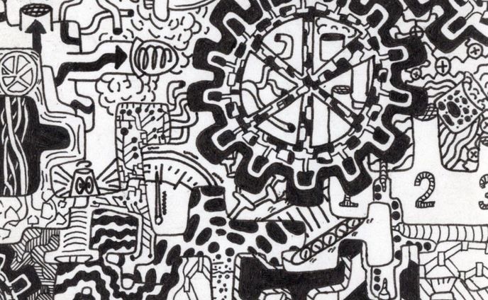 private、ペン画
