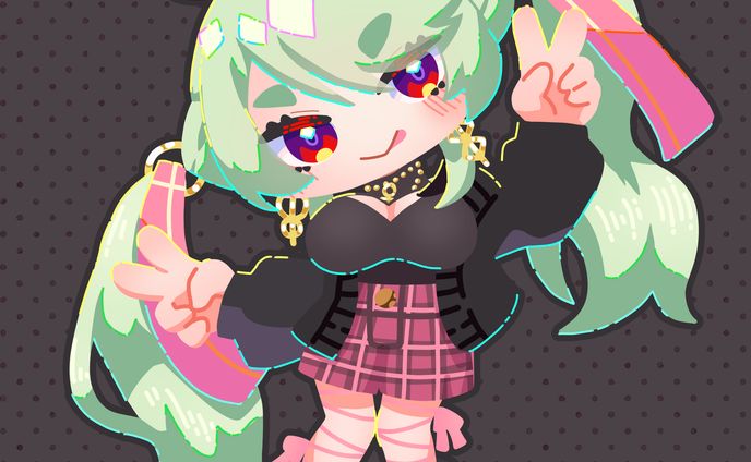 Vtuberさんデフォルメイラスト