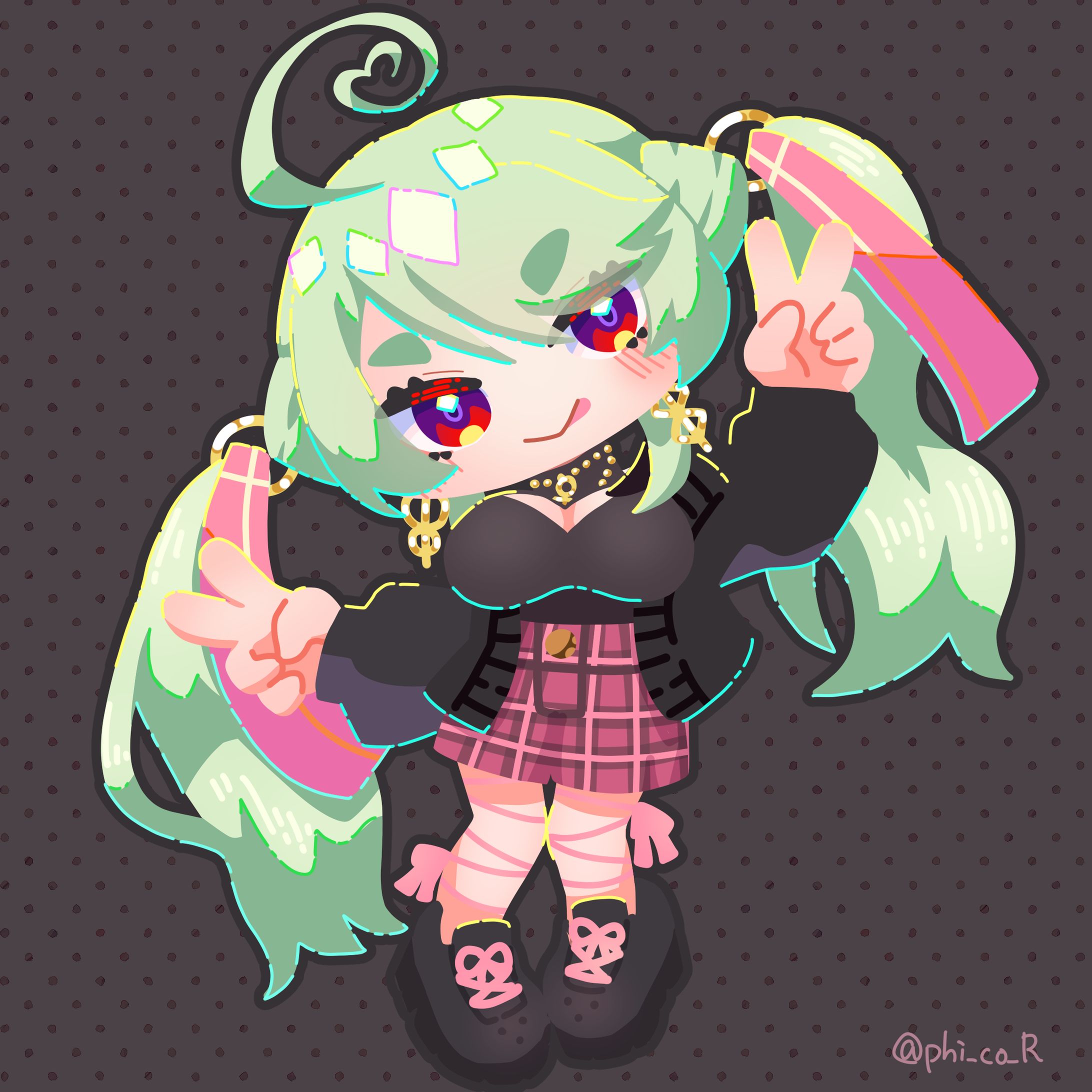 Vtuberさんデフォルメイラスト-1