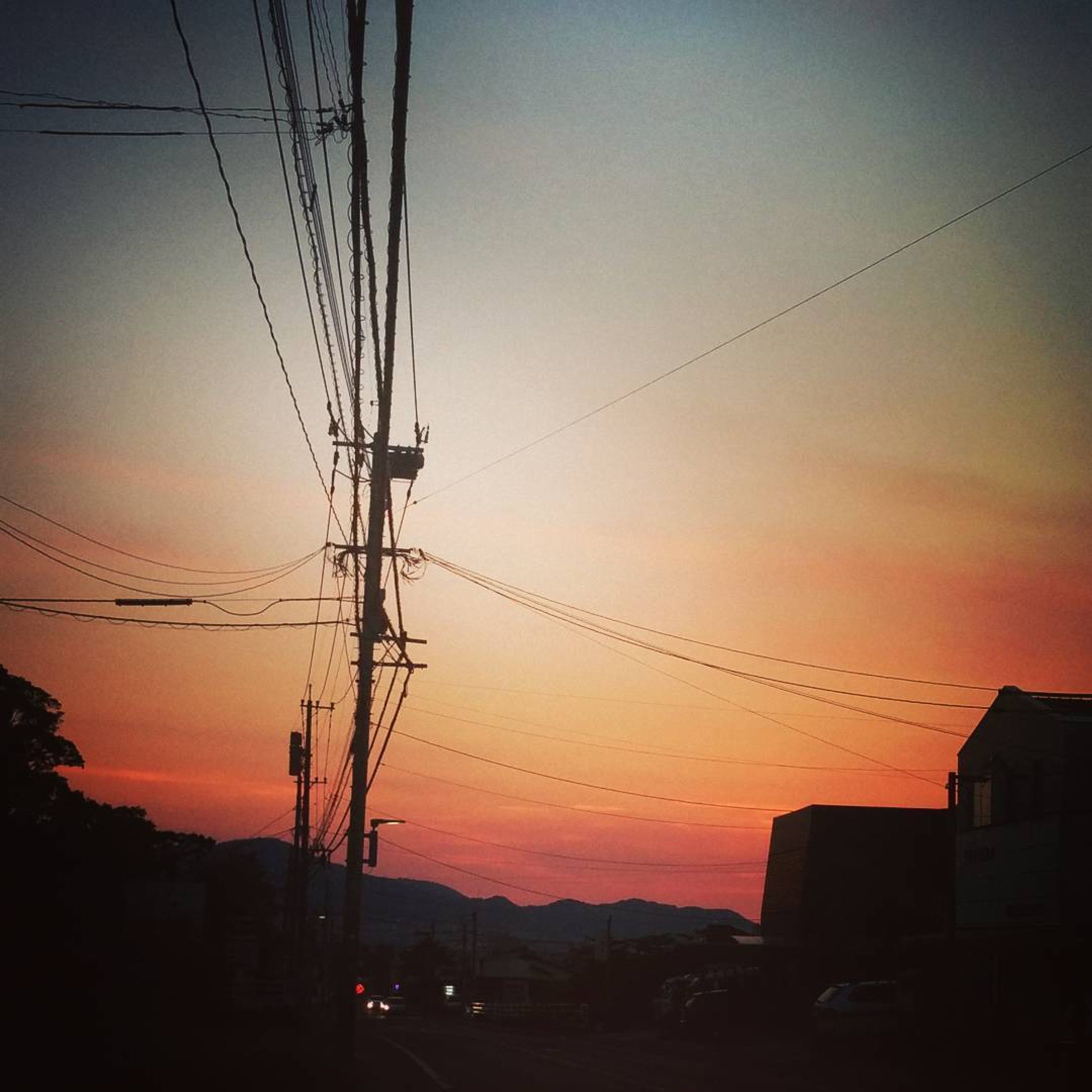 帰郷
#nexus5 #福岡県#福岡市#風景#landscape #夕焼け#電柱-1