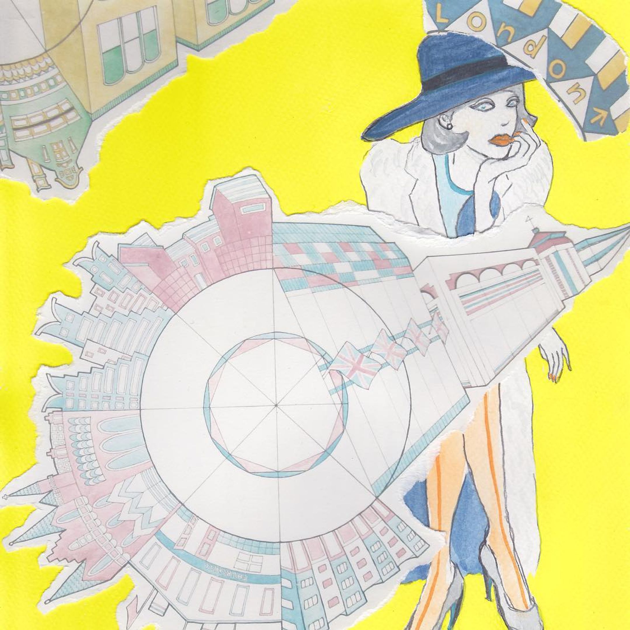 #travel #london #love #voyage #triangle #collage #fashion #fashionillustration #fashionmagazine  #magazine #vogue #elle #illustrator #illustration #art #gallery #tokyo ##イラスト #イラストレーター #ファッション #アート  #建築 #architecture #fashionblog #outfitoftheday #三角 #elliekubota-1