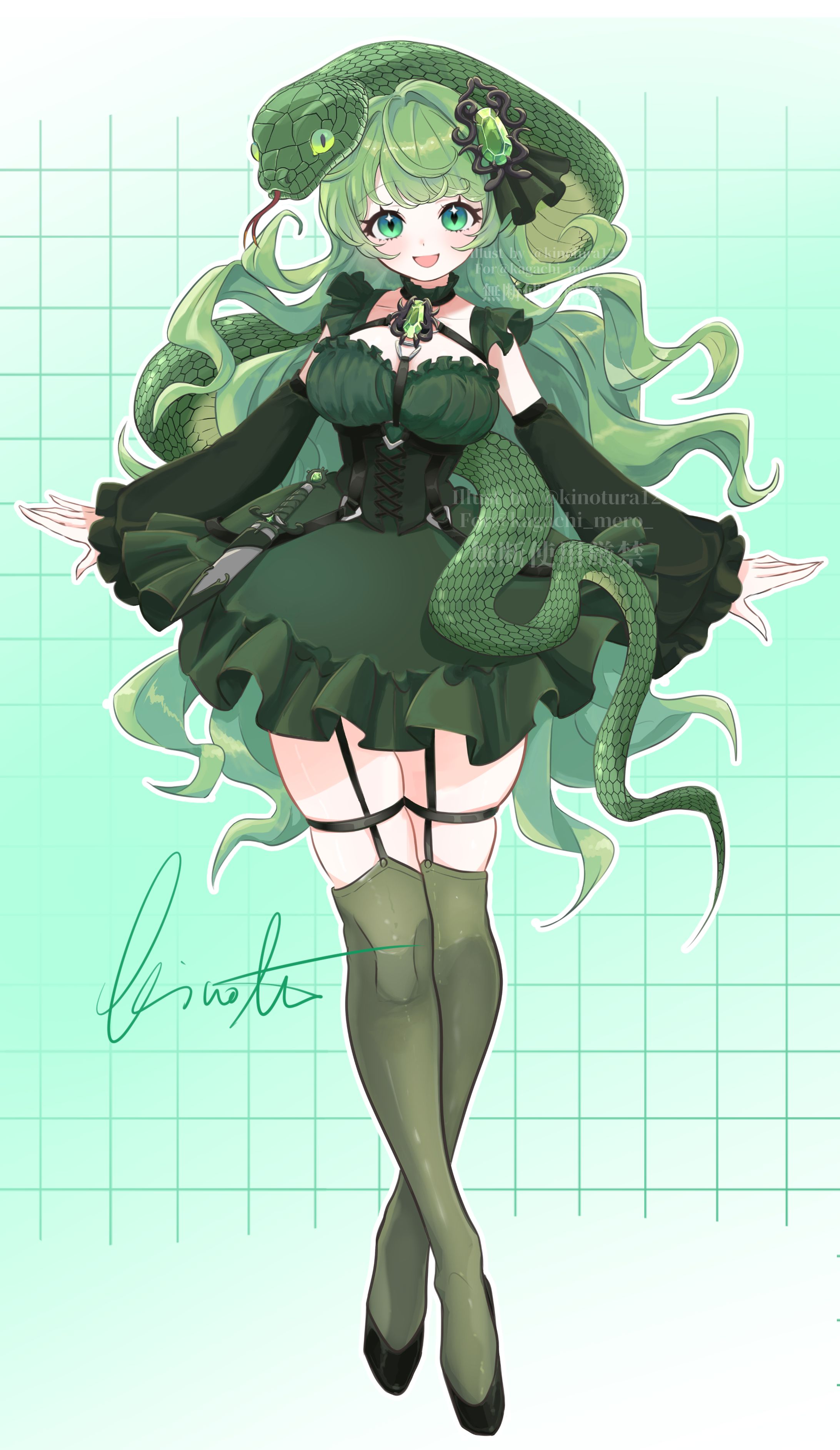 VLiver蛇神めろ様立ち絵イラスト-1