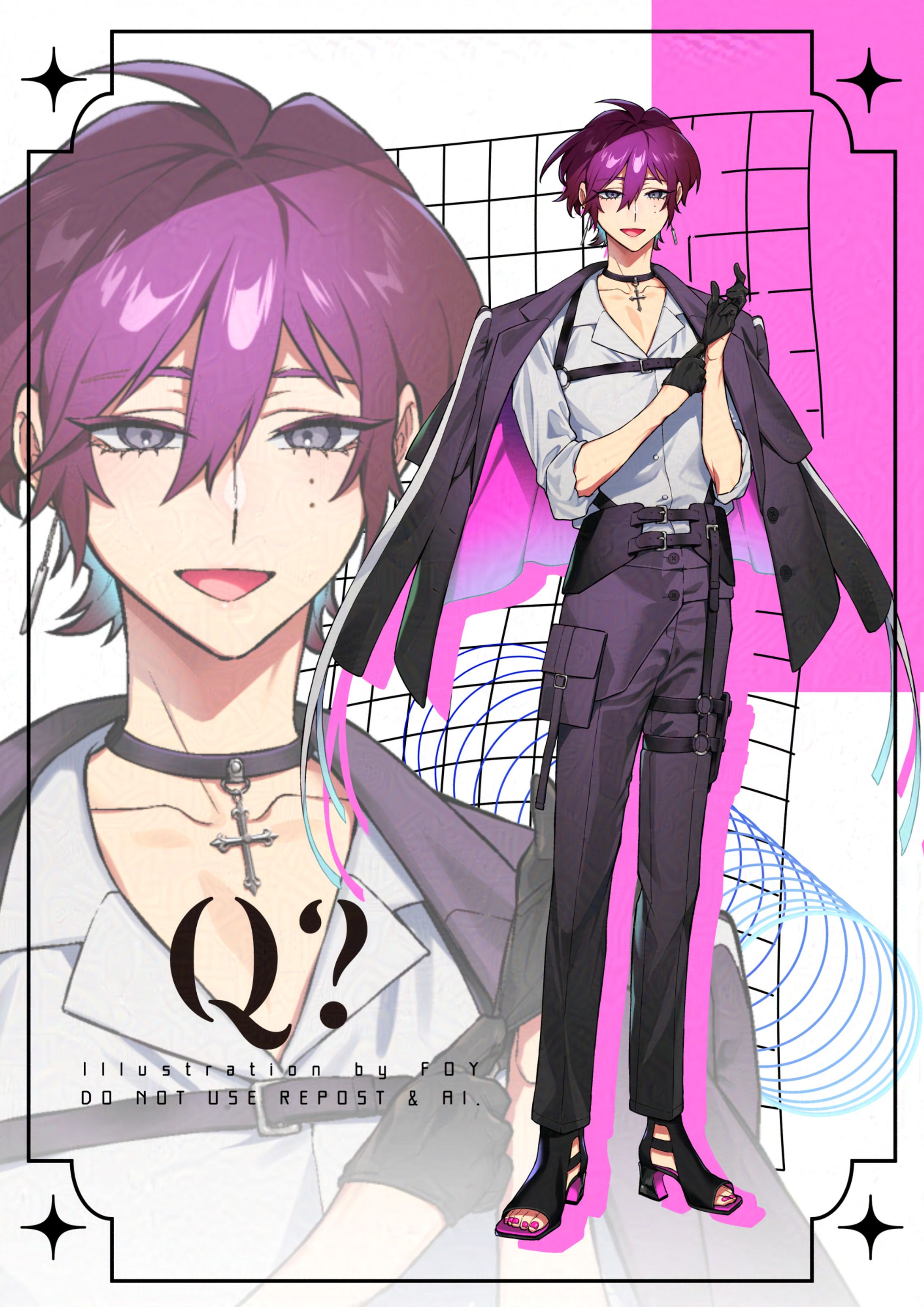 MaMaプロダクション所属Vライバー 咎叶焔蘭 立ち絵-1