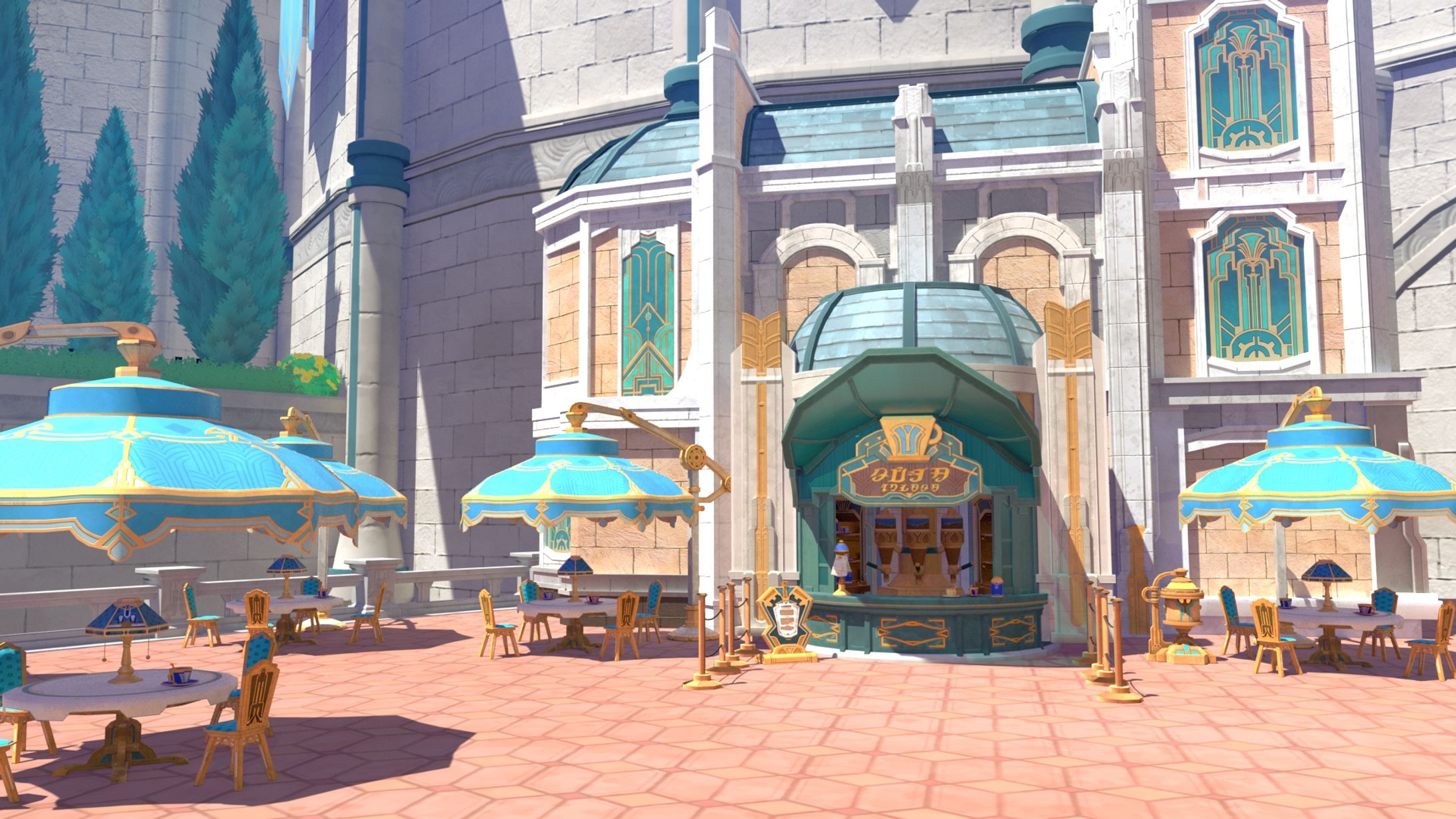 3DCG　ゲーム背景模写作品-1