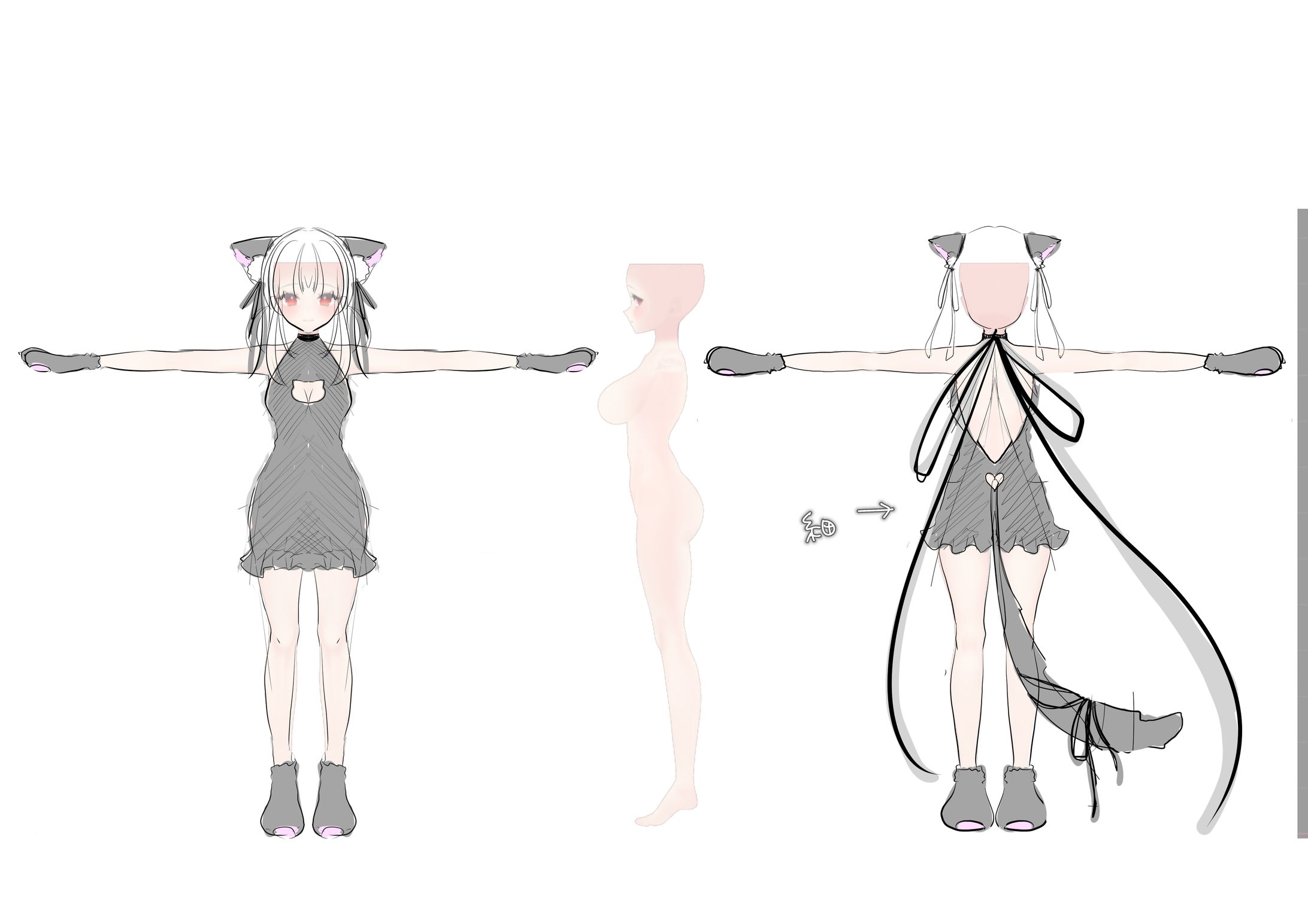 【個人BOOTH】ギミック付きニット（制作中）-1