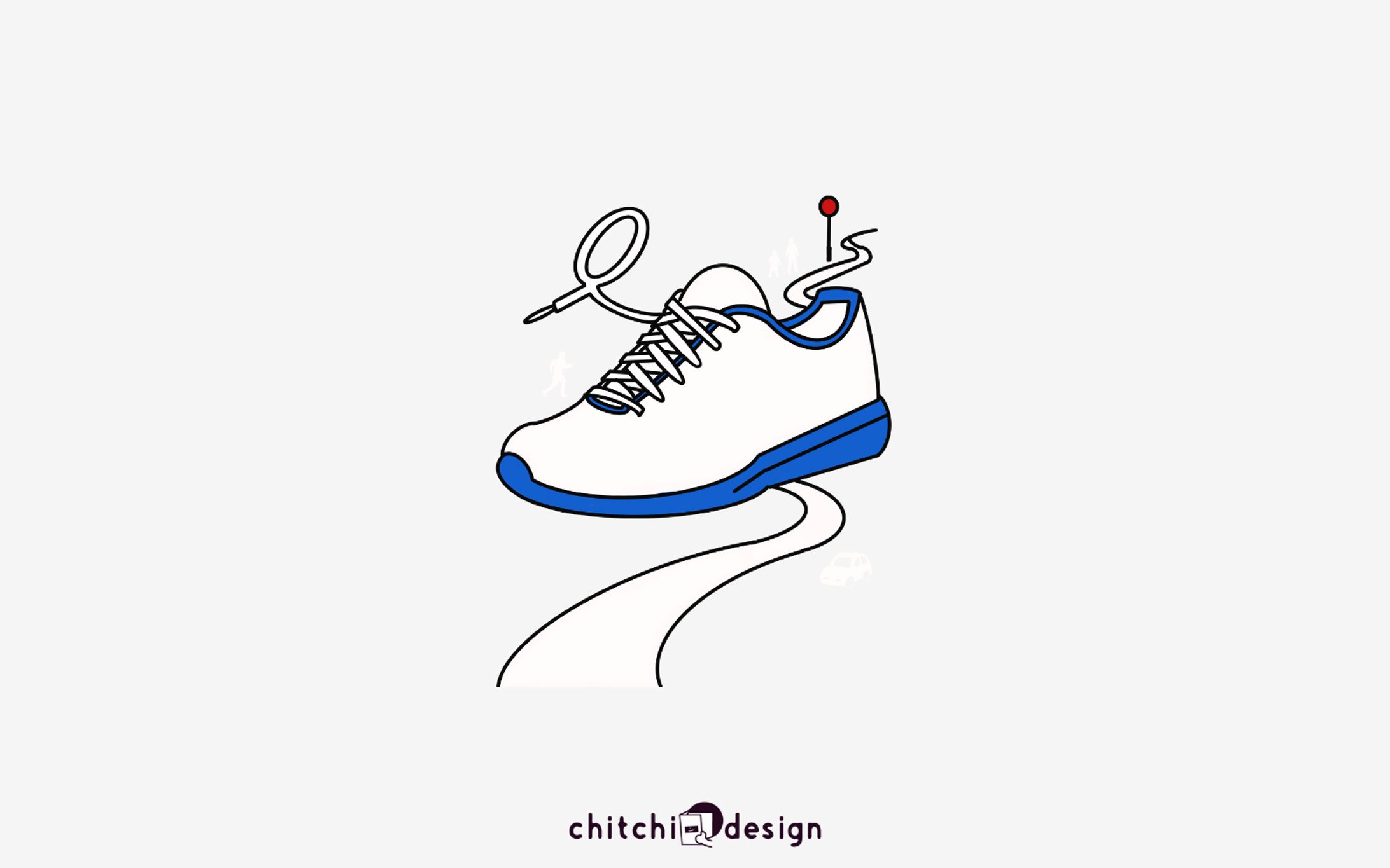 ランニングシューズ　イラスト-1