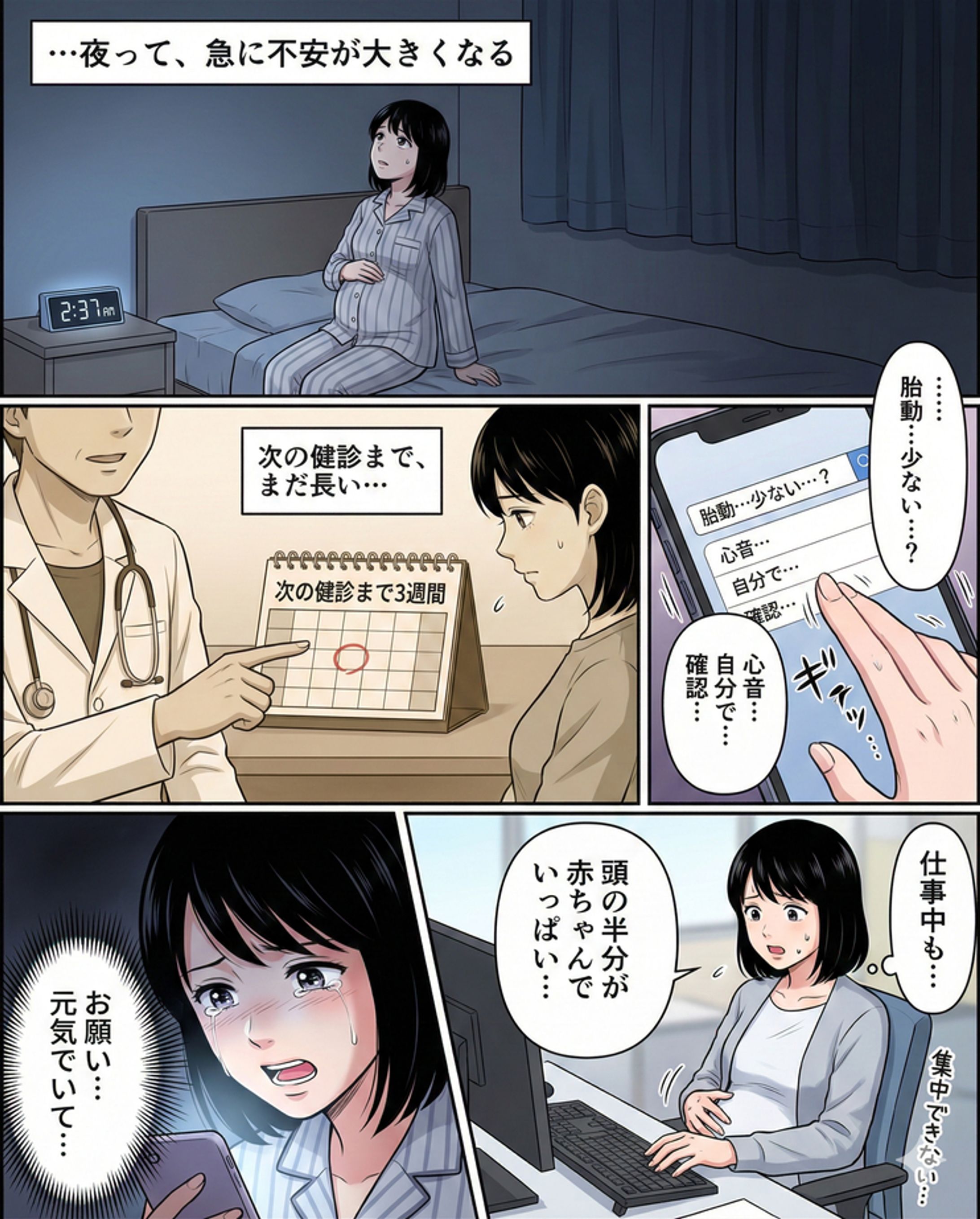 胎児超音波心音計漫画広告-1