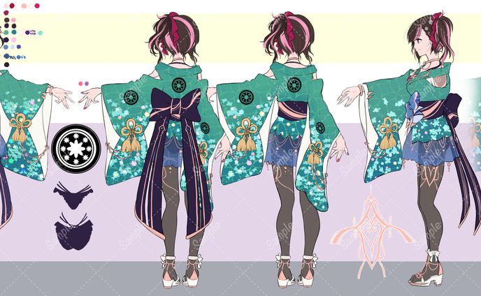 こんぺーちゃん三面図