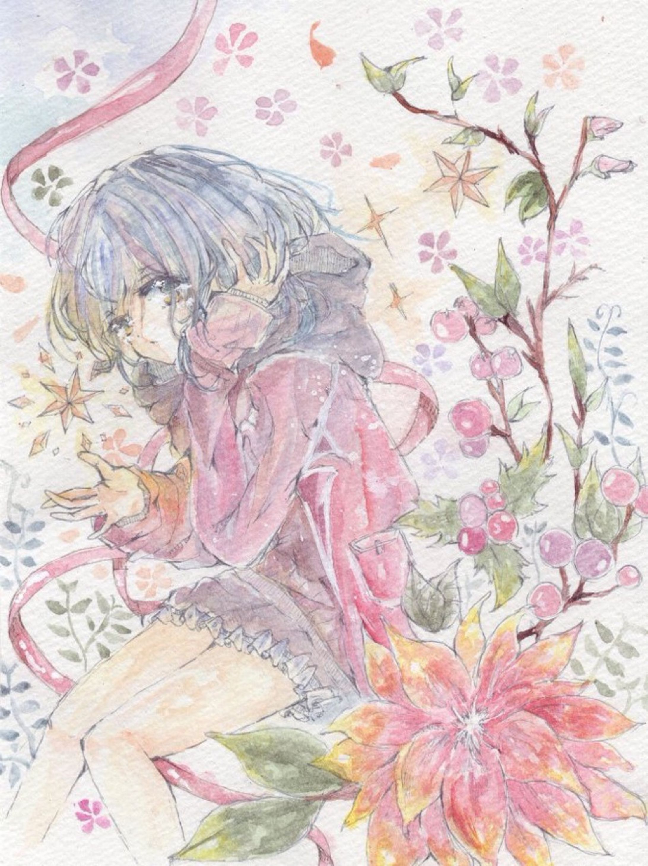 【水彩イラスト】聖夜の光-1