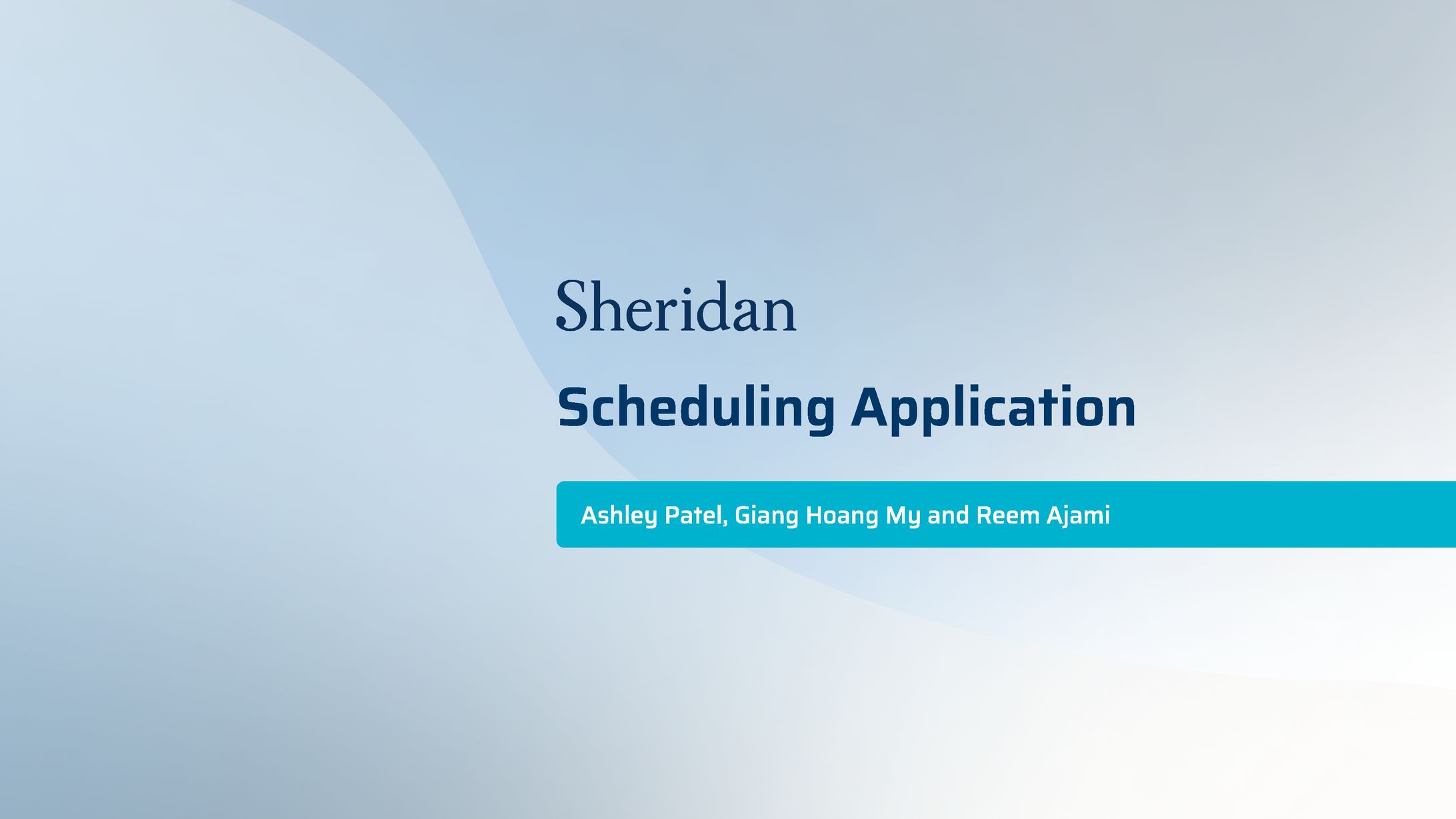 Sheridan Scheduling Application-1