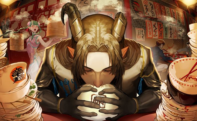 illustrator、モノクロイラスト