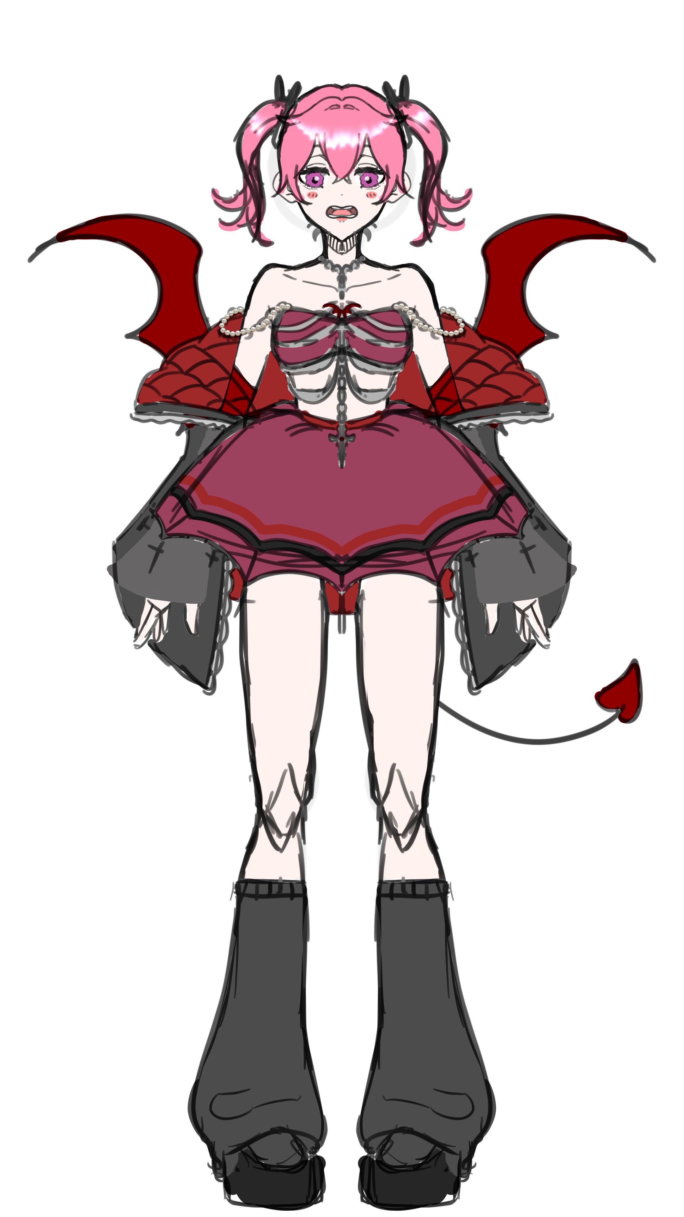 OCデザイン 立ち絵ラフ-1