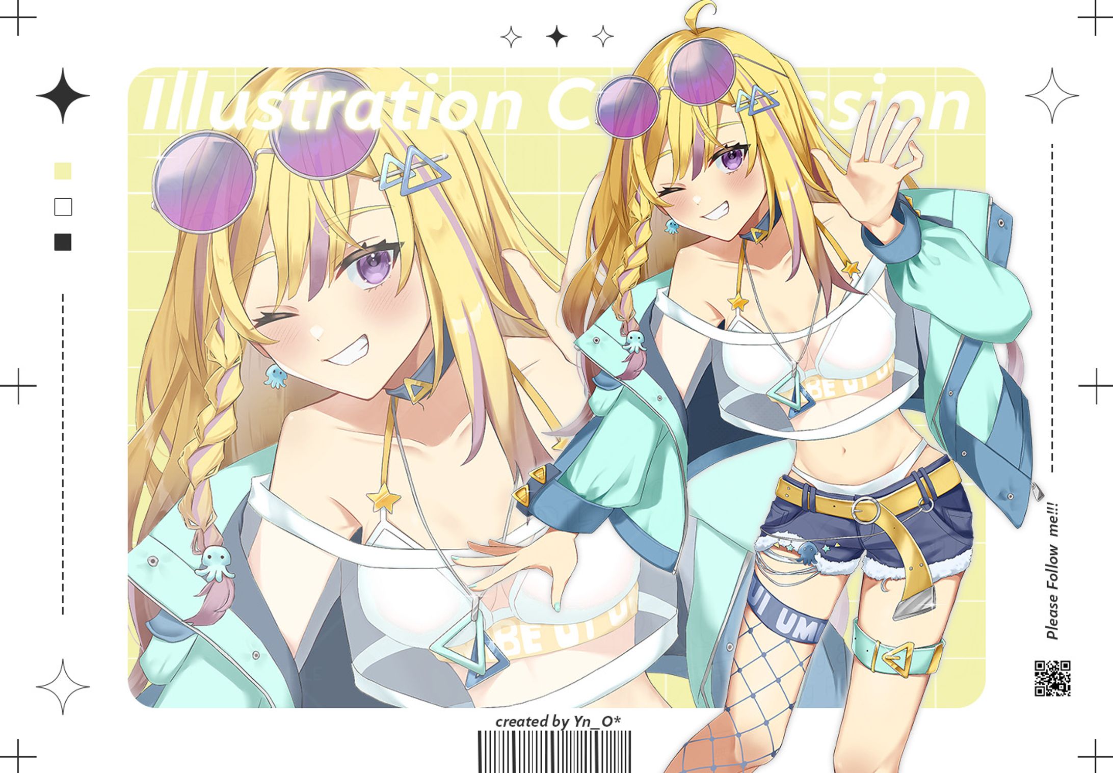 【イラスト】海辺うい様 立ち絵-1