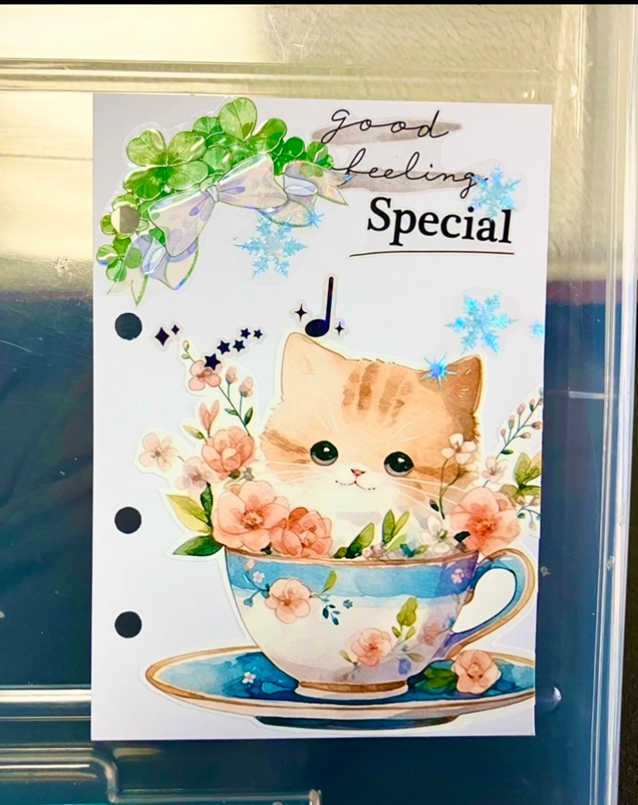 花飾りカップ猫-1