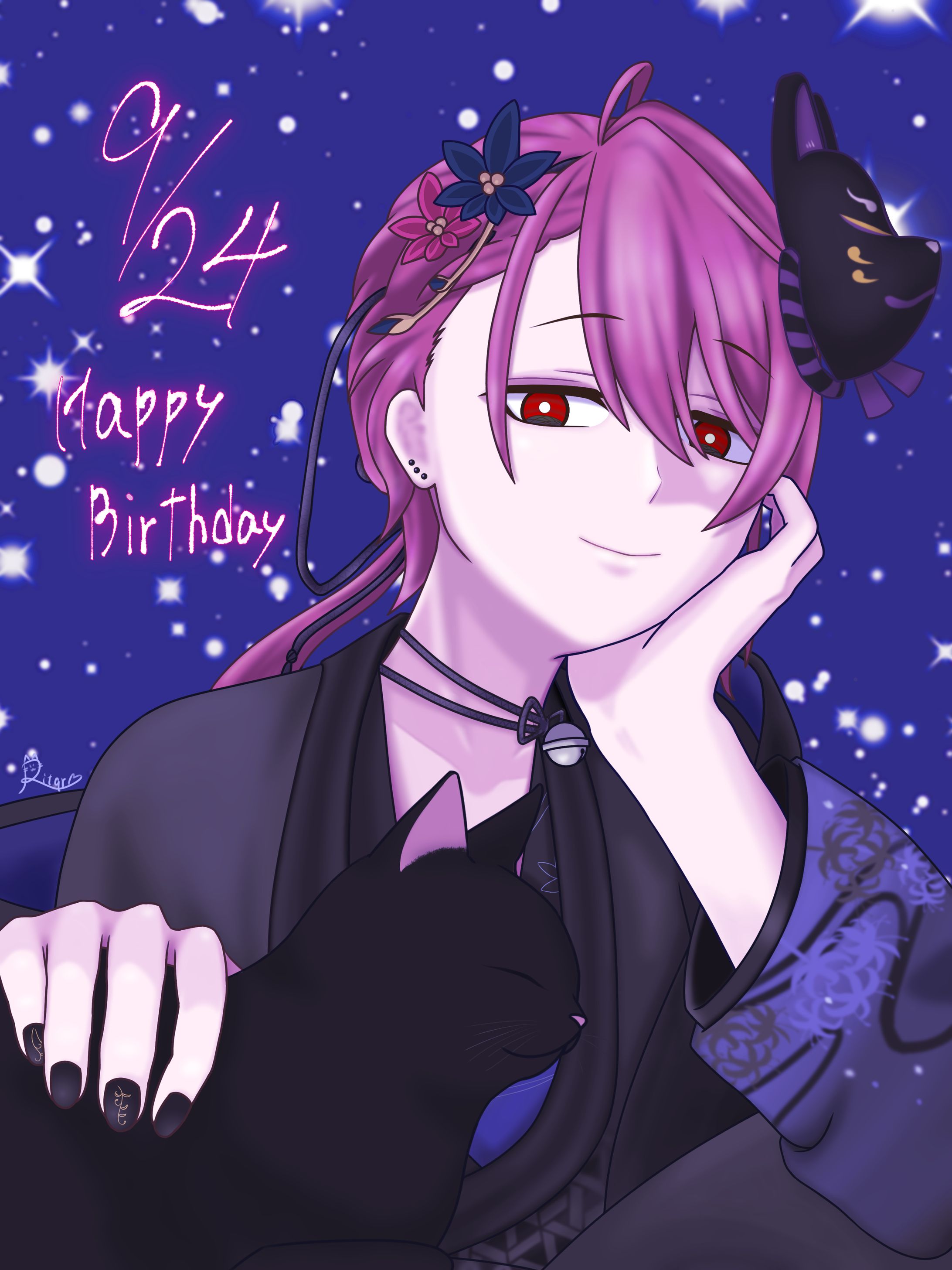 ねこし お誕生日絵2025-1