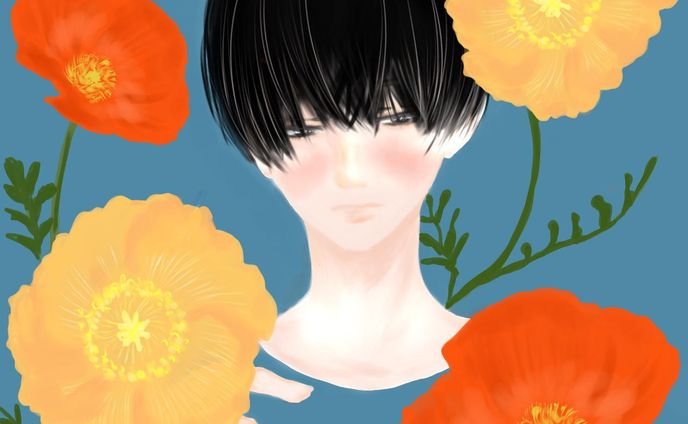 いたわり𓈒◌

ポピーの花言葉から。
『いたわり』

春は何かと環境の変化も激しいので…
自分を労わりながら無理せず過ごしたいですね。

花と男子2作目です。
そしてまた照れ顔男子です。。

先日の春の好きな花アンケートに
答えて下さった方々、有難うございました🌸

わー🥹春の花って沢山あるなぁ♡
どのお花も癒しで可愛いなぁ…と
気持ちが浄化されました…🥹♡
感謝感謝です‼︎‼︎‼︎

沢山の中から見つけて下さり有難うございます。

#ポピー 
#花言葉　　いたわり
#ポピーイラスト 
#花が好きな人 
#春が来たね 
#春のイラスト 
#illustration 
#創作イラスト
#男の子イラスト 
#創作男子 
#男子イラスト 
#照れ顔男子 
#レトロな色合い 
#創作男子イラスト 
#男性イラスト 
#男の子を描くのが好き 
#絵描きさんと繋がりたい 
#イラスト好きな人と繋がりたい 
#イラスト
#漫画好きな人と繋がりたい 
#軽美術部 
#軽美術部のみんなでフォローし合おう 

#anipiccom 
#anipraillustration 
#creatorsfile 

@keivi.jp
@creatorsfile 
#potofu