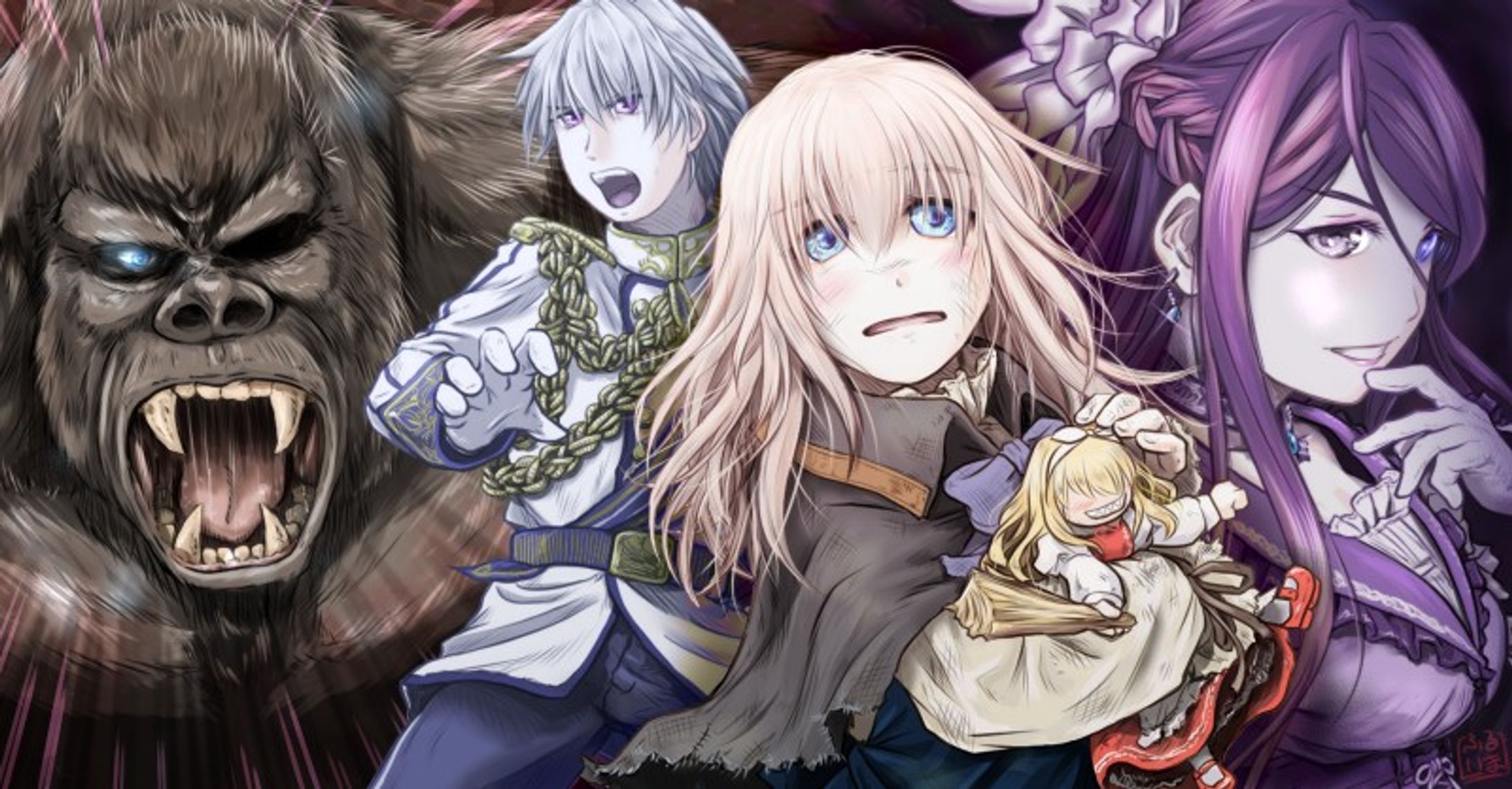 ネット小説告知宣伝用イラストとデザインラフ-1