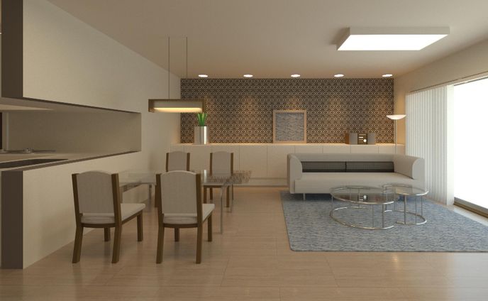 リビングダイニング_Revit