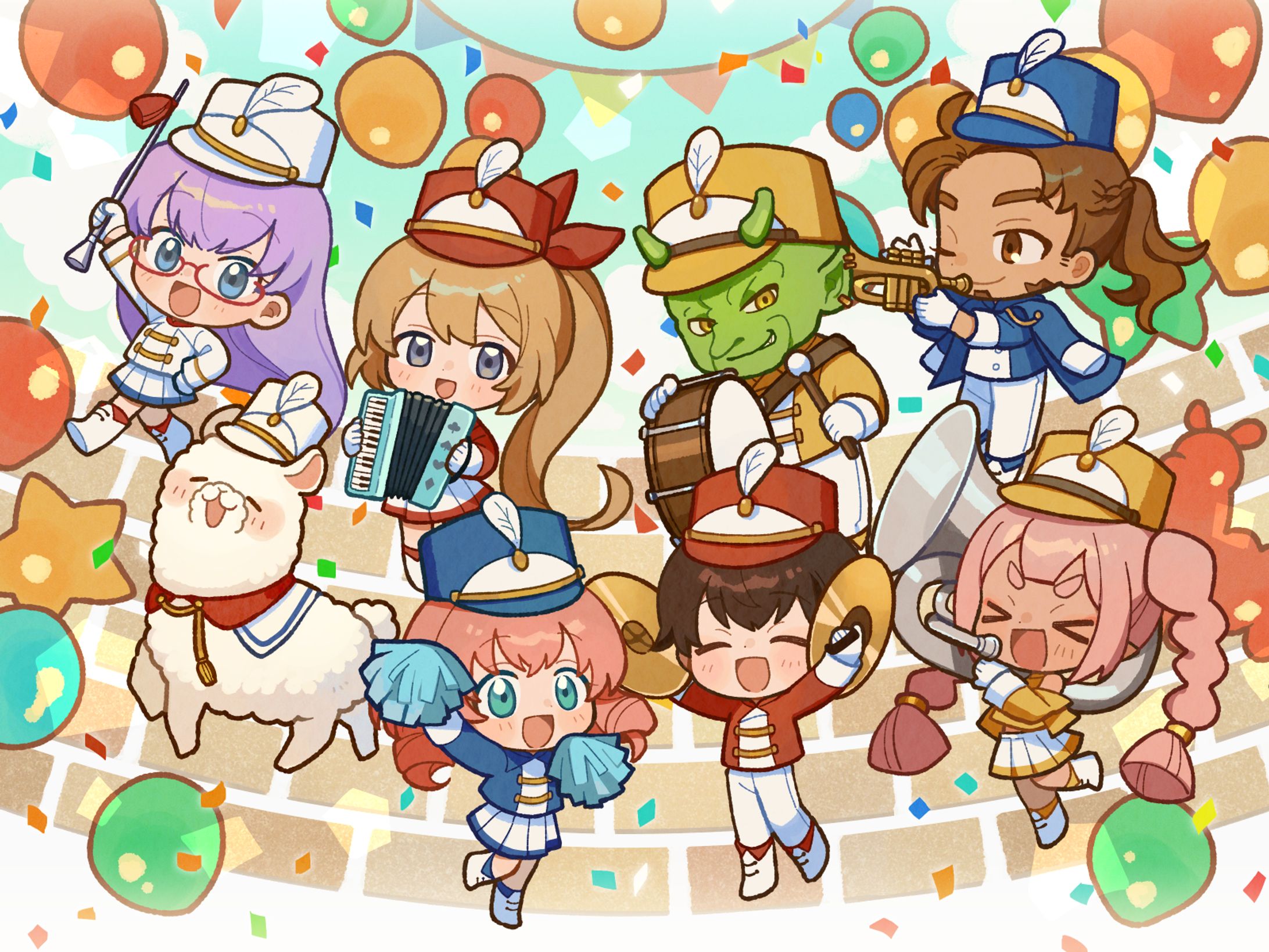 『アルパカコネクト』３周年イベント 集合イラスト/株式会社アルパカコネクト様-1