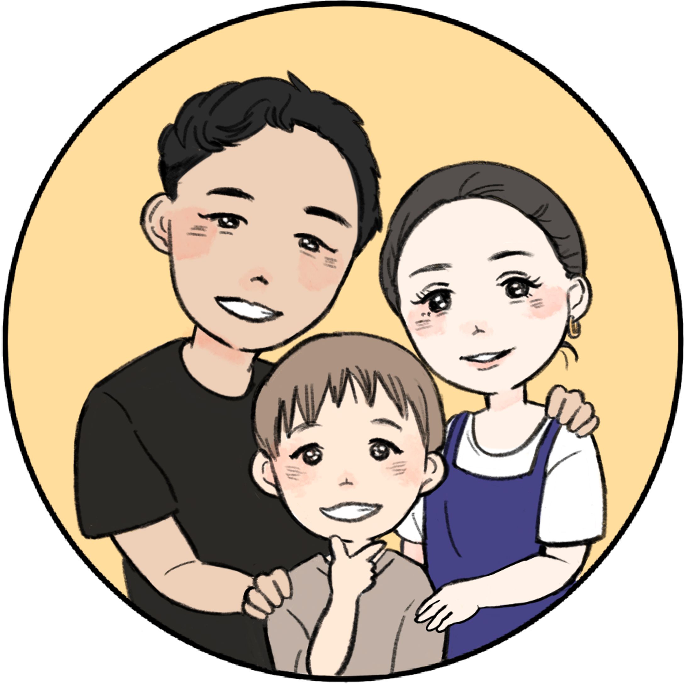 【コンペ】似顔絵アイコンイラスト-1