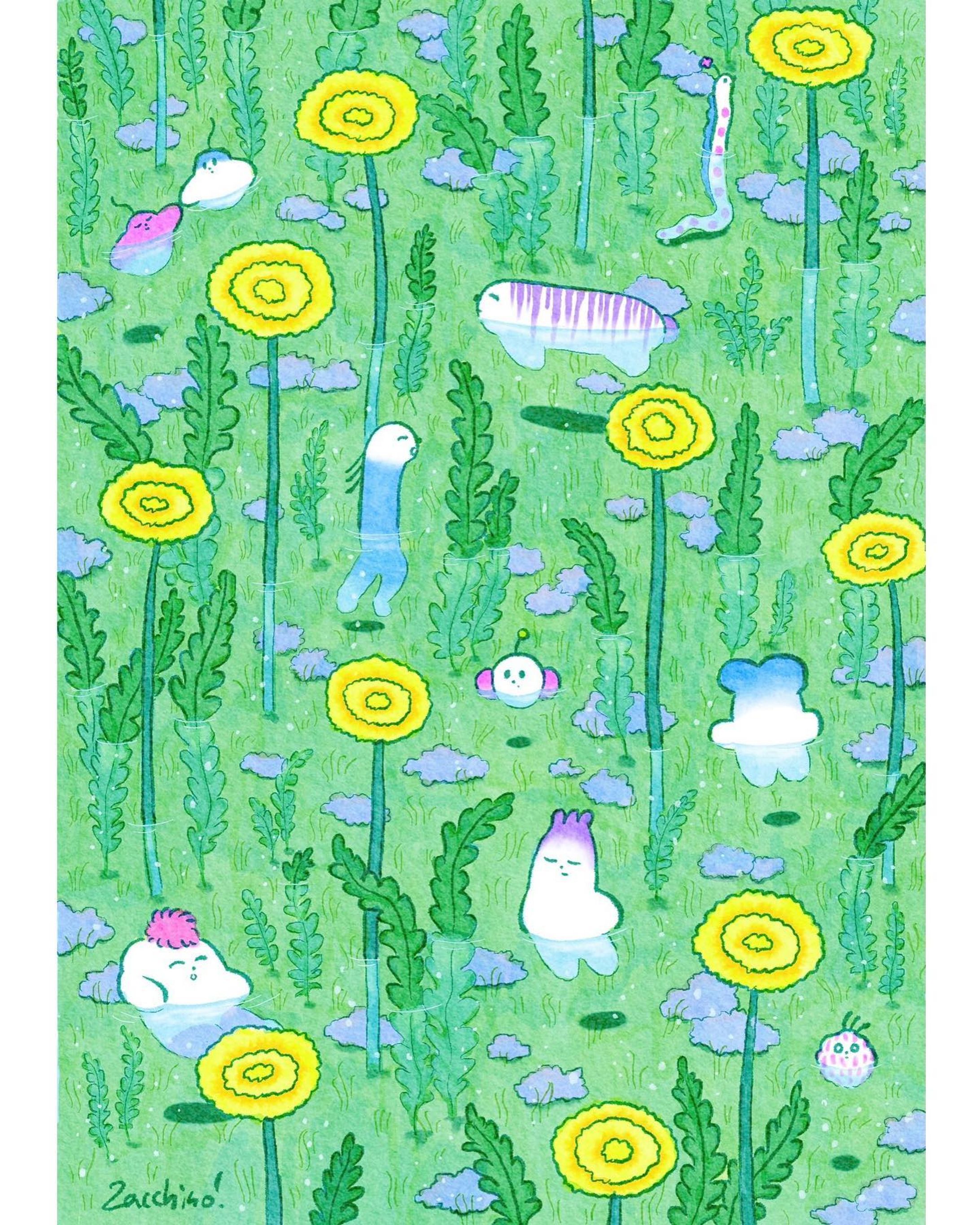 花が咲く池-1